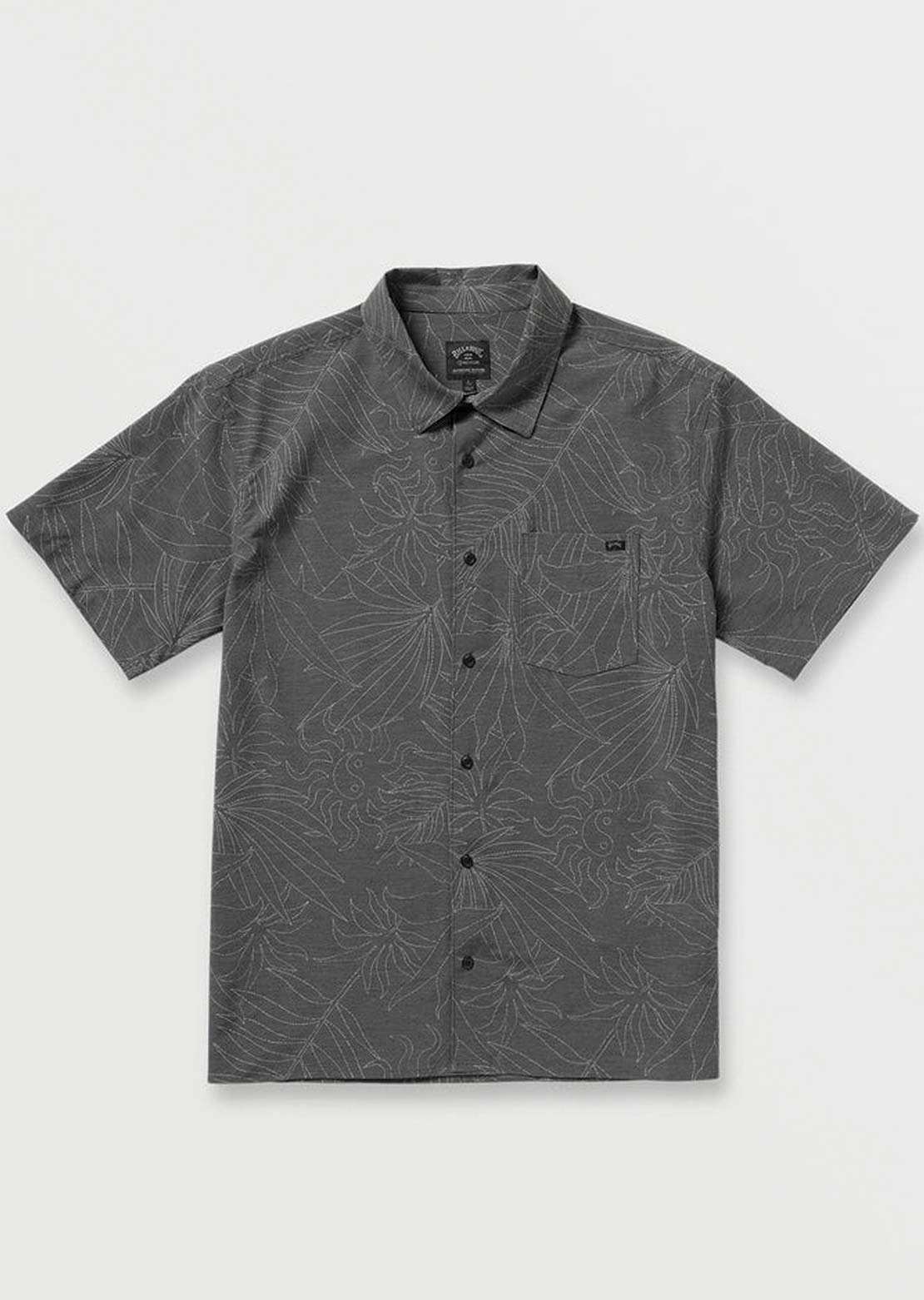 Billabong Men's Surftrek Transit Button Up Shirt Raven