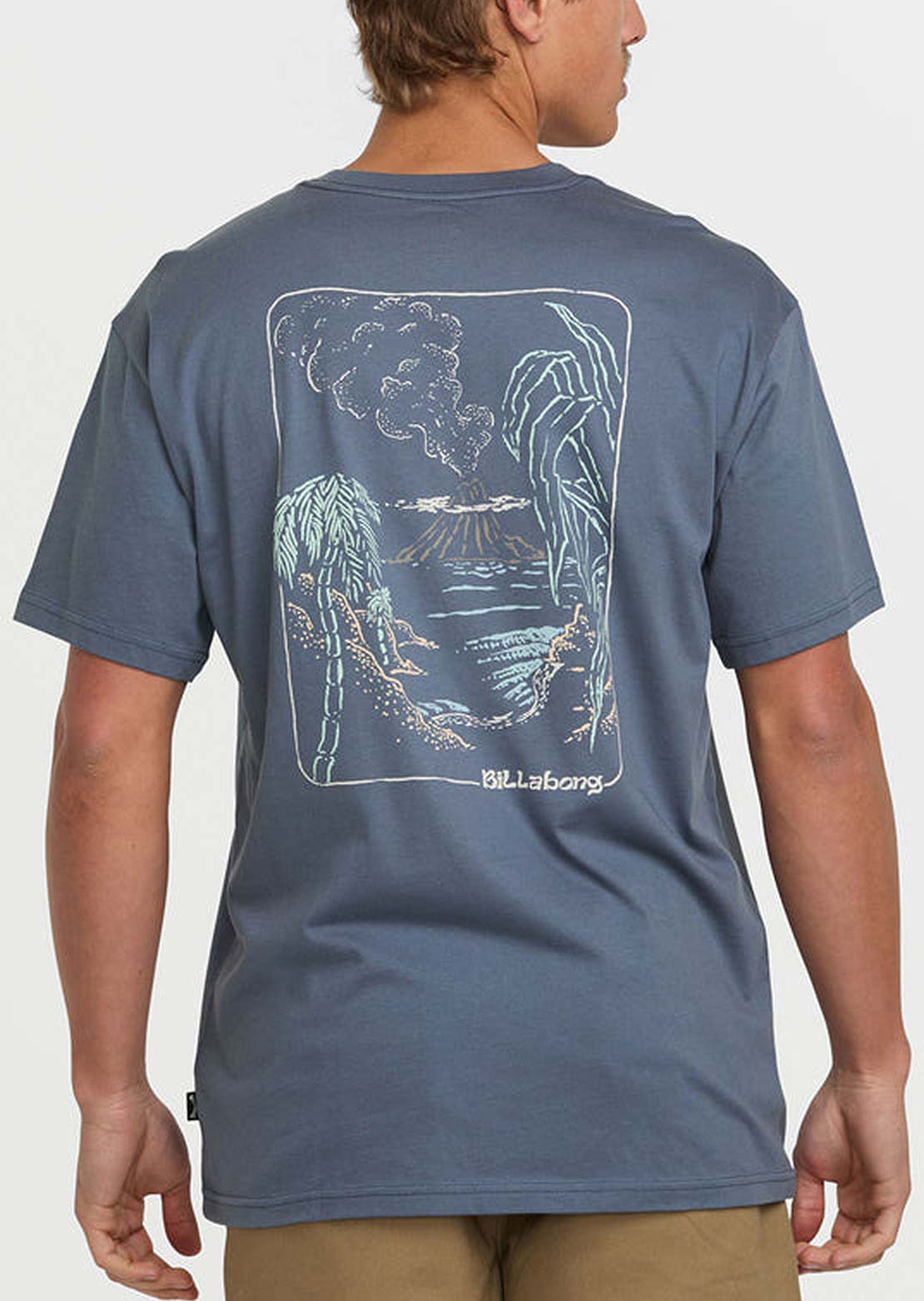 Billabong Men&#39;s Trouble In Paradise Premium T-Shirt Slate Blue