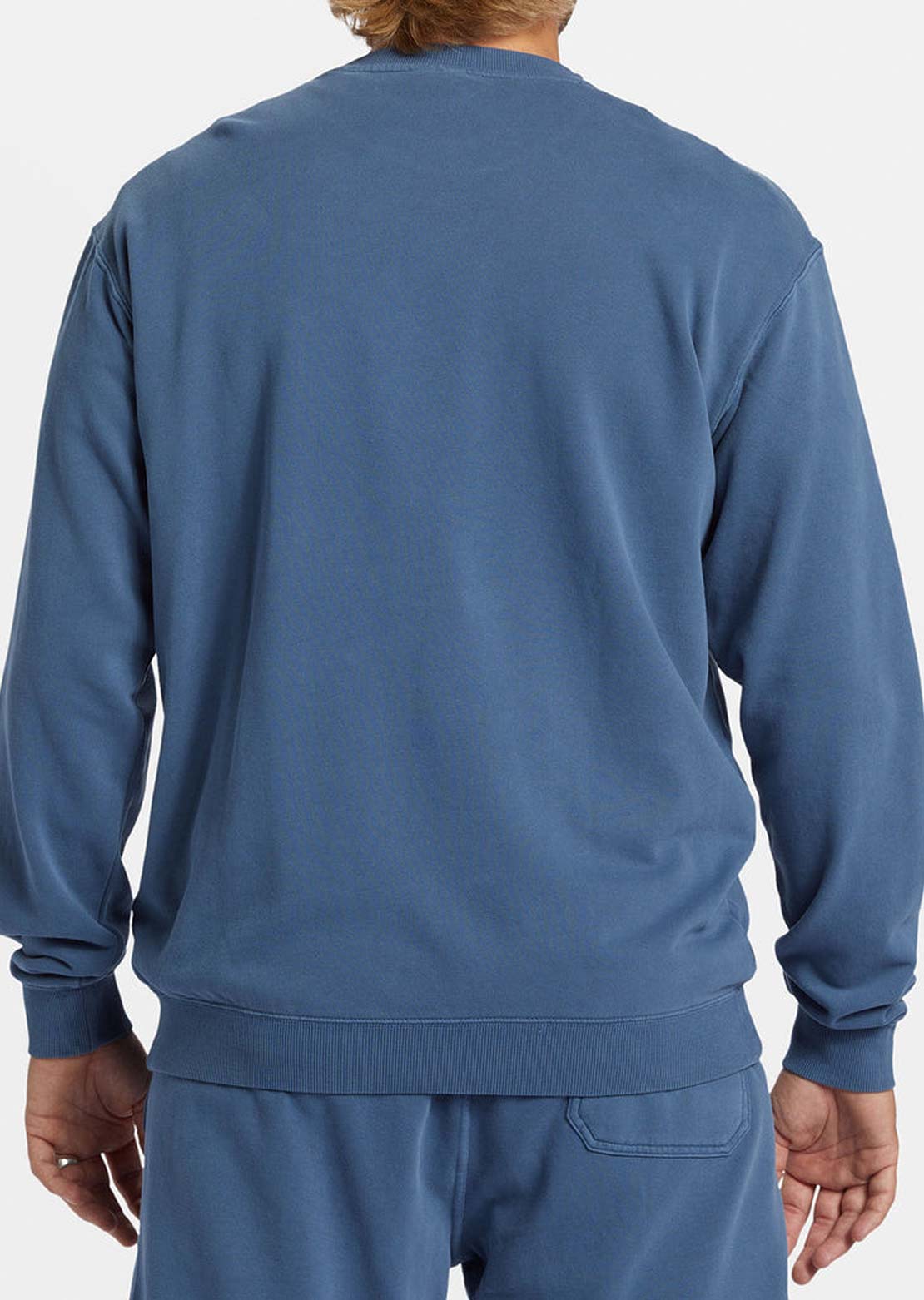 Billabong Men's Wave Washed Crew Fleece Slate Blue