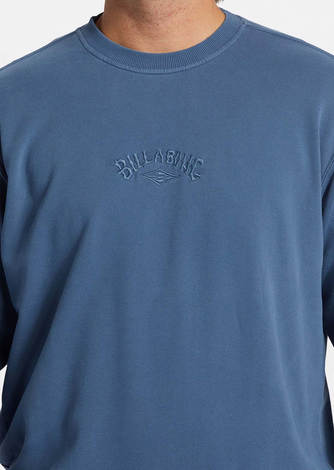 Billabong Men's Wave Washed Crew Fleece Slate Blue