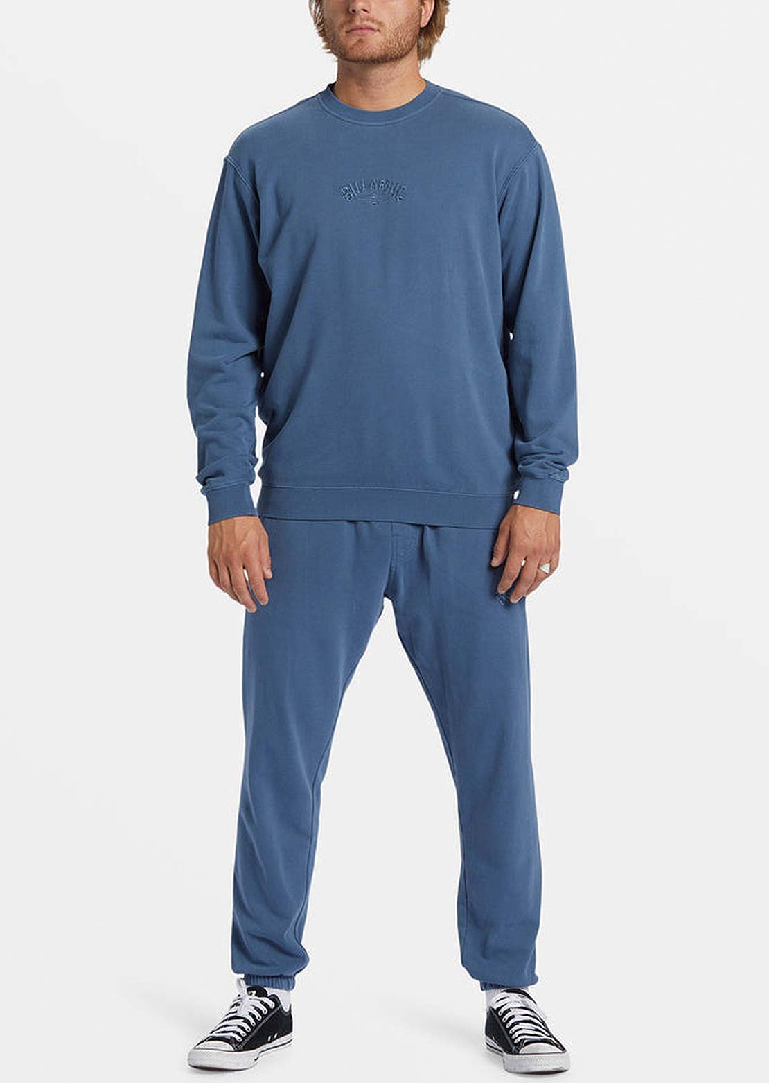 Billabong Men's Wave Washed Crew Fleece Slate Blue
