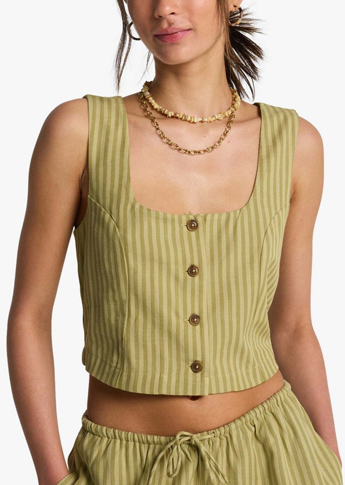 Billabong Women's Another Wave Woven Tank Cedar