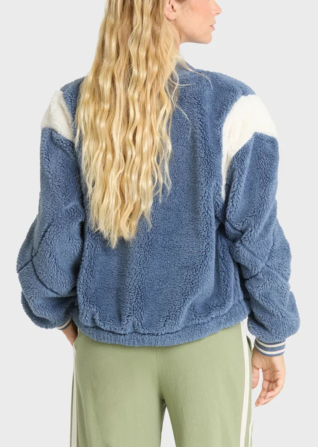 Billabong Women's Batter Zip Fleece Blue Smoke