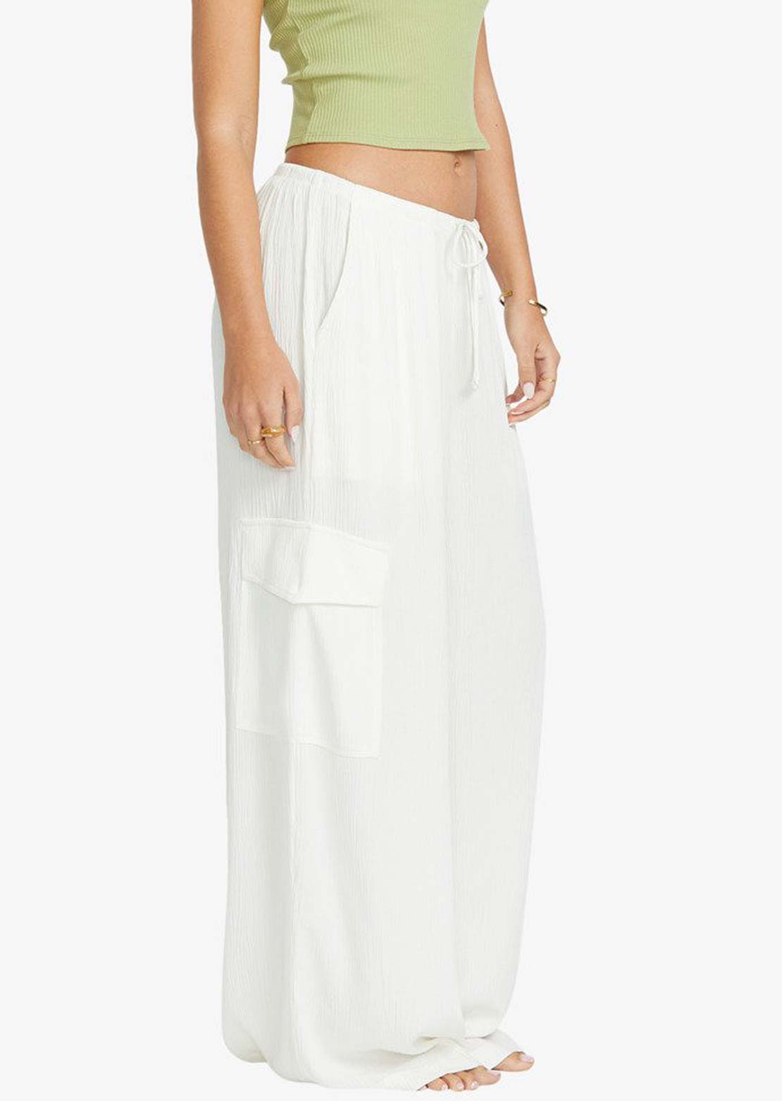 Billabong Women's Beach Babe Cargo Elastic Pants Stencil Wash