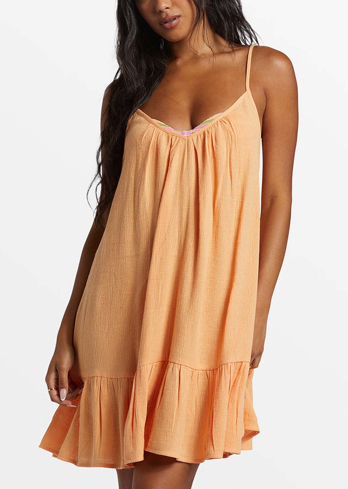 Billabong Women's Beach Vibes Dress Tangy Peach