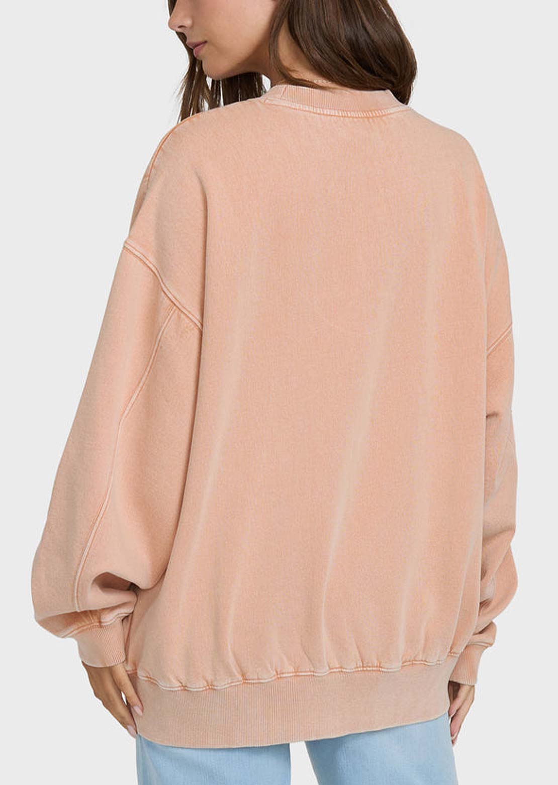 Billabong Women's Bleached Out Kendal Crew Fleece Caramel Cafe