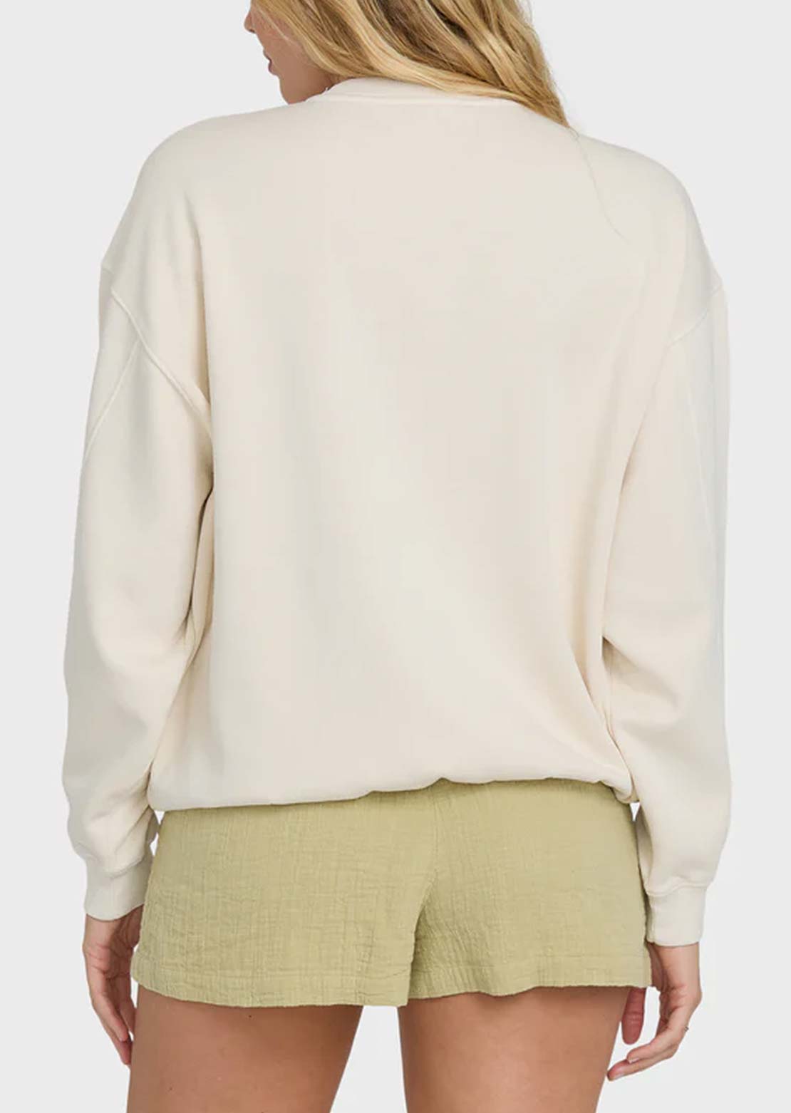 Billabong Women's Bleached Out Kendal Crew Fleece Vanilla