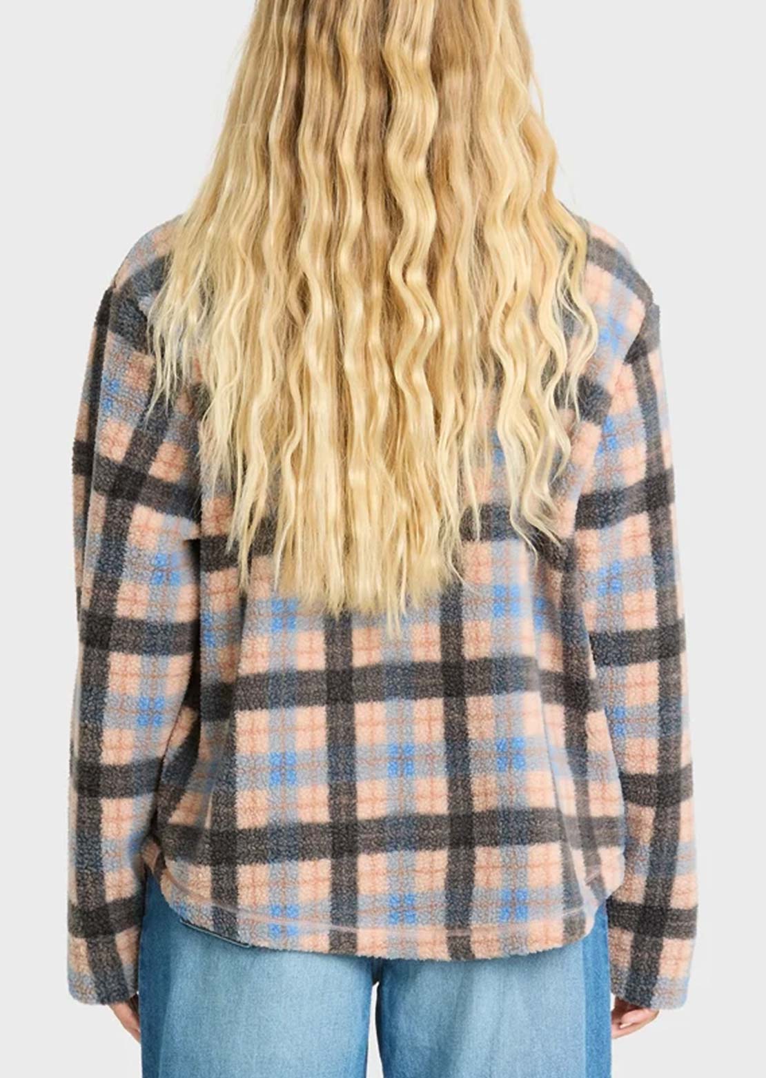 Billabong Women's Breezy Sherpa Shacket Blue Bell