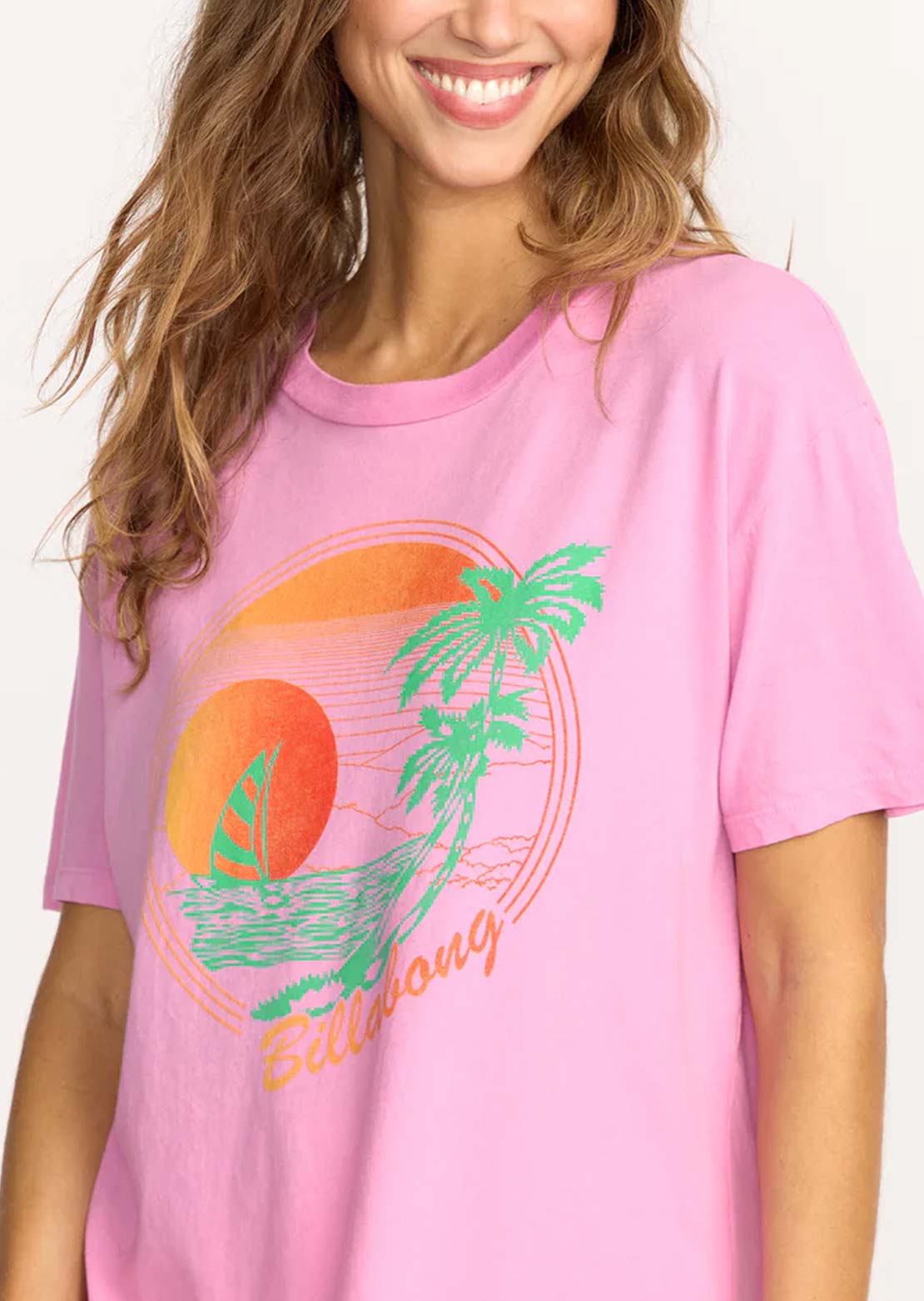 Billabong Women's Bright New Day T-Shirt Rose