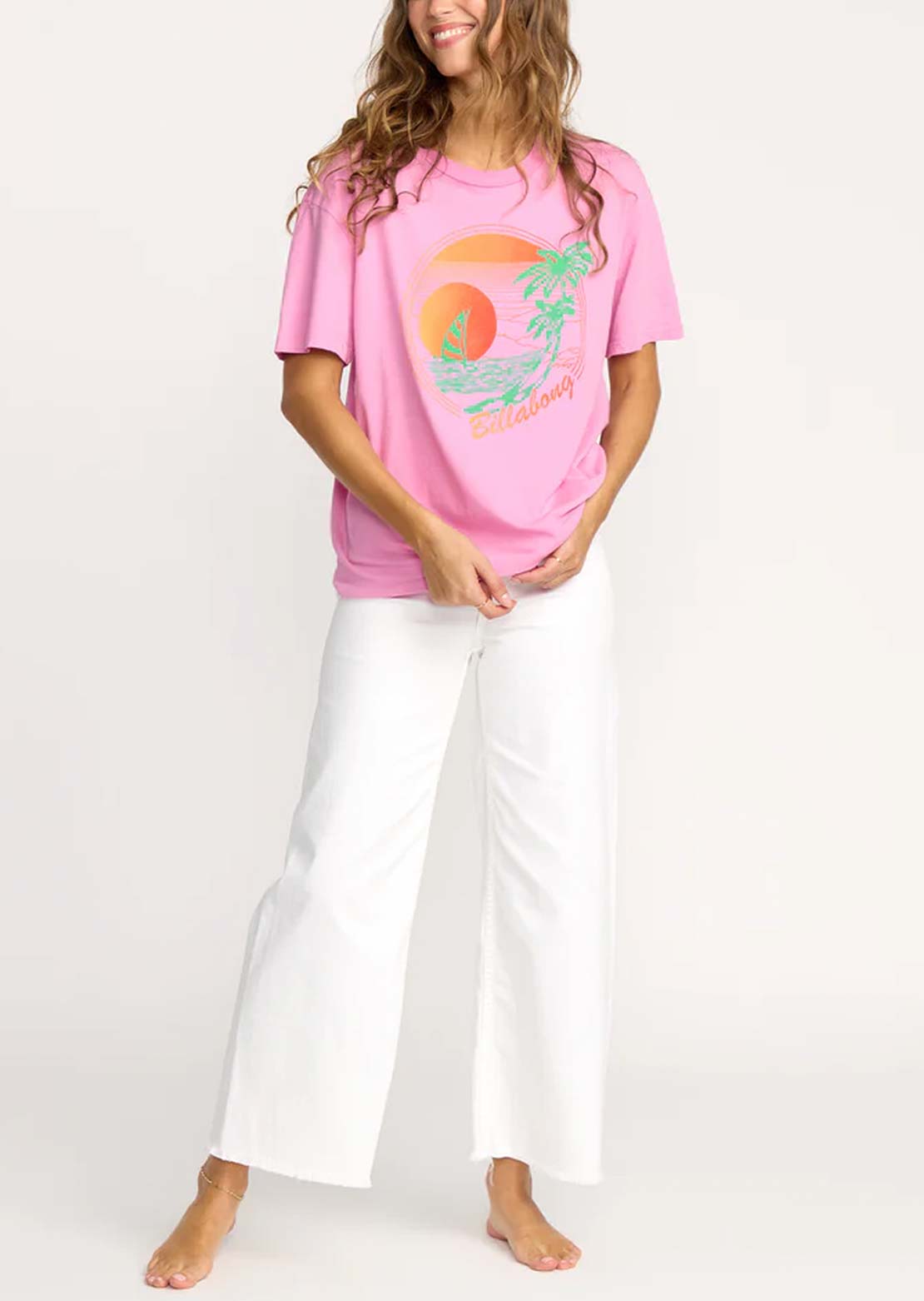 Billabong Women's Bright New Day T-Shirt Rose