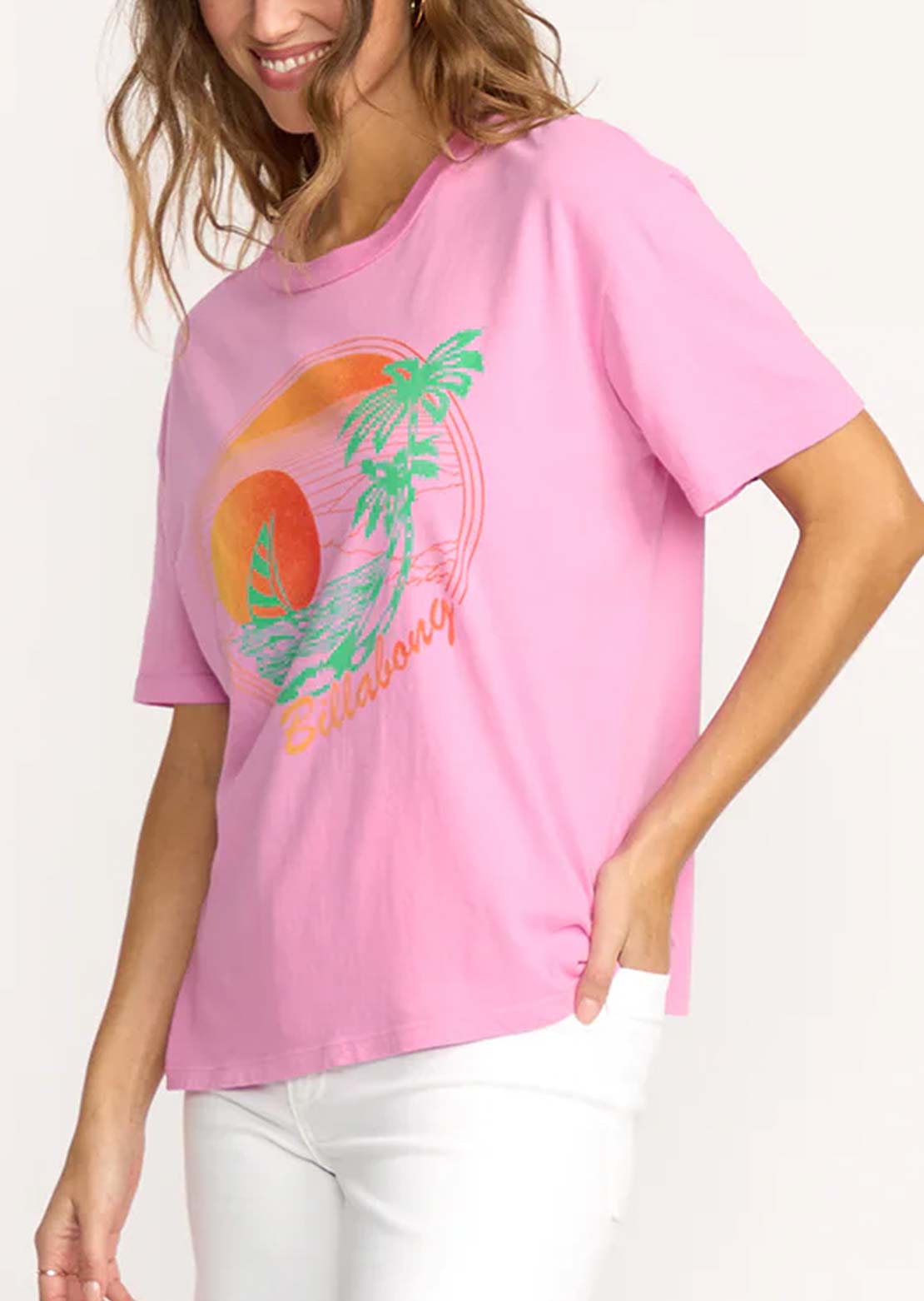 Billabong Women's Bright New Day T-Shirt Rose