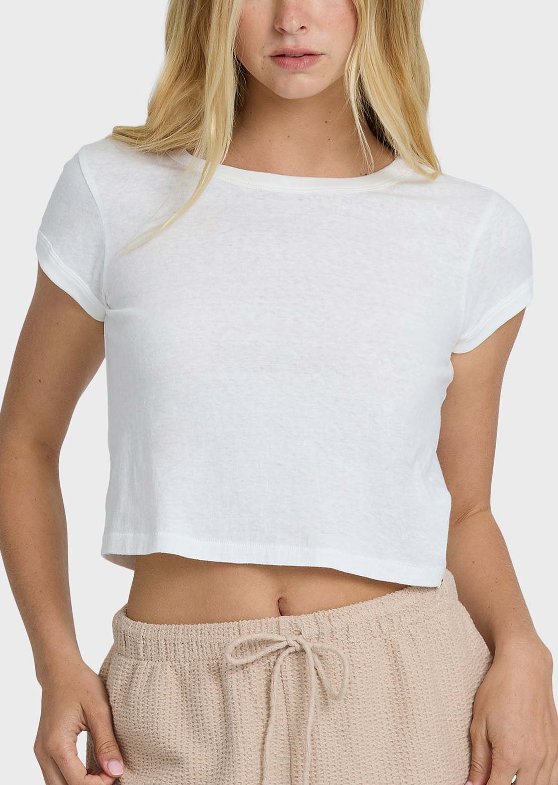 Billabong Women's Daily Knit T-Shirt Salt Crystal