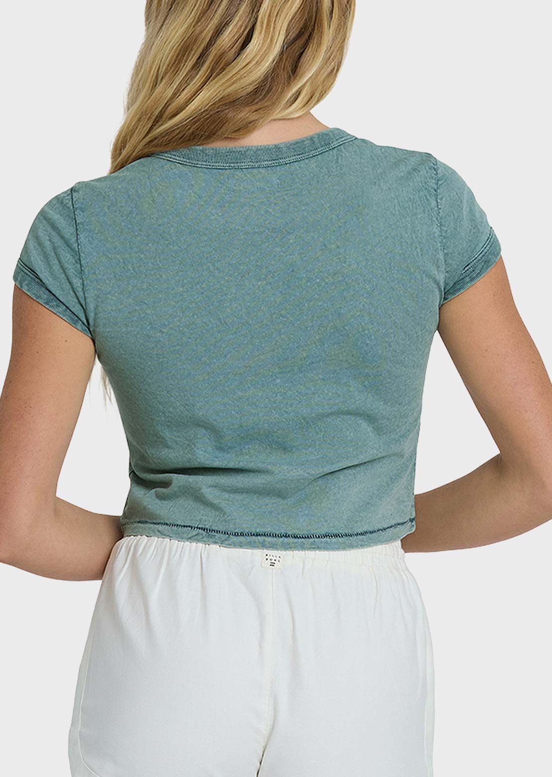 Billabong Women's Daily Knit T-Shirt Blue Mist