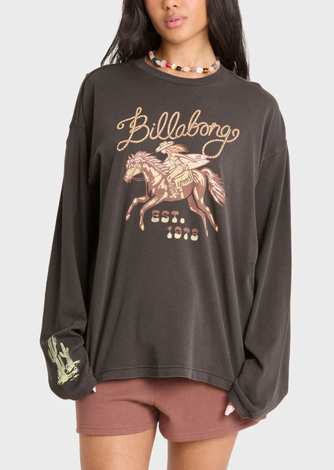 Billabong Women's Familiar Roads Long Sleeve Off Back