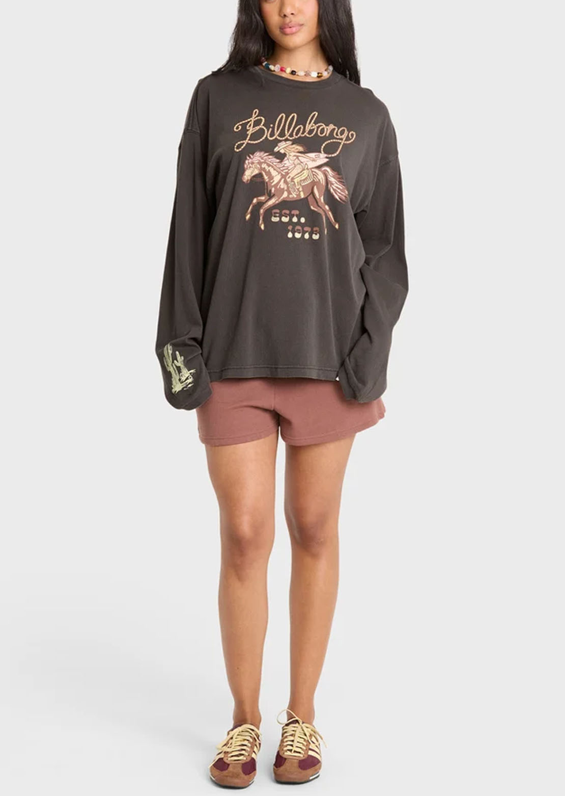 Billabong Women's Familiar Roads Long Sleeve Off Back