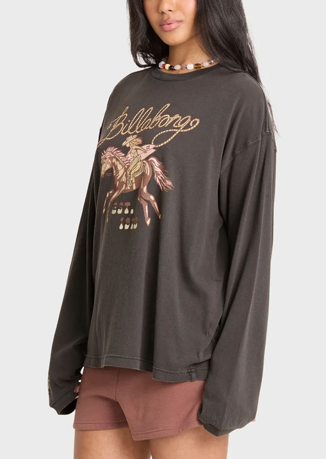 Billabong Women's Familiar Roads Long Sleeve Off Back