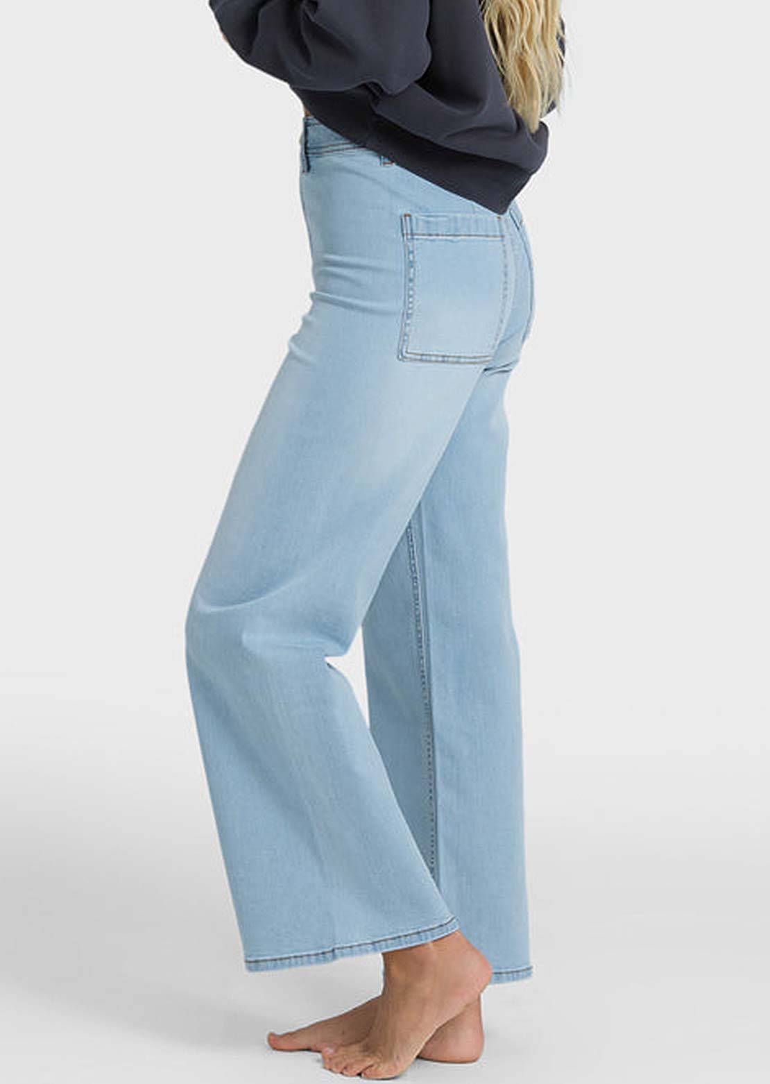 Billabong Women's Free Fall Indigo Denim Pants Surf Spray