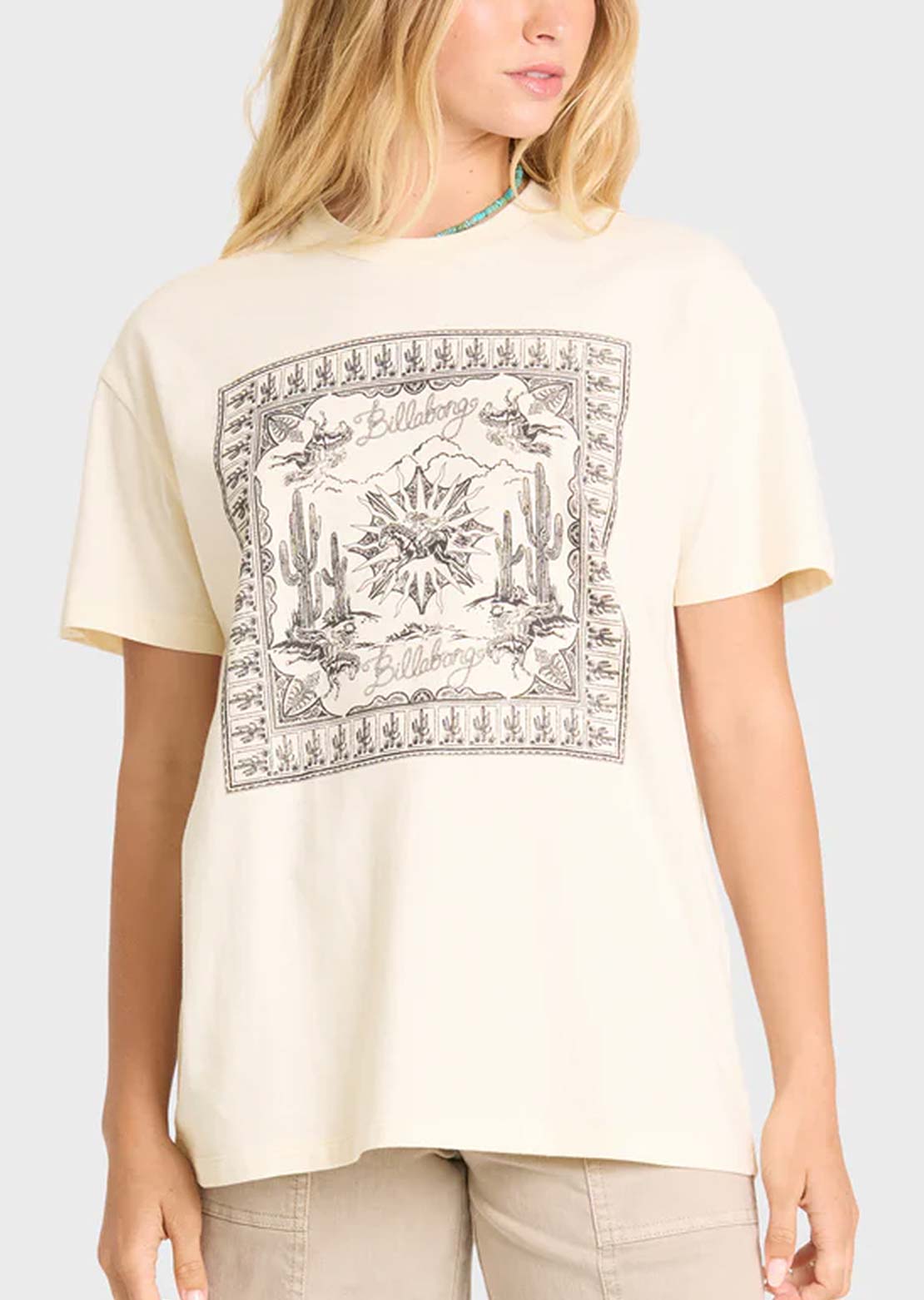 Billabong Women's Heading West T-Shirt White Cap