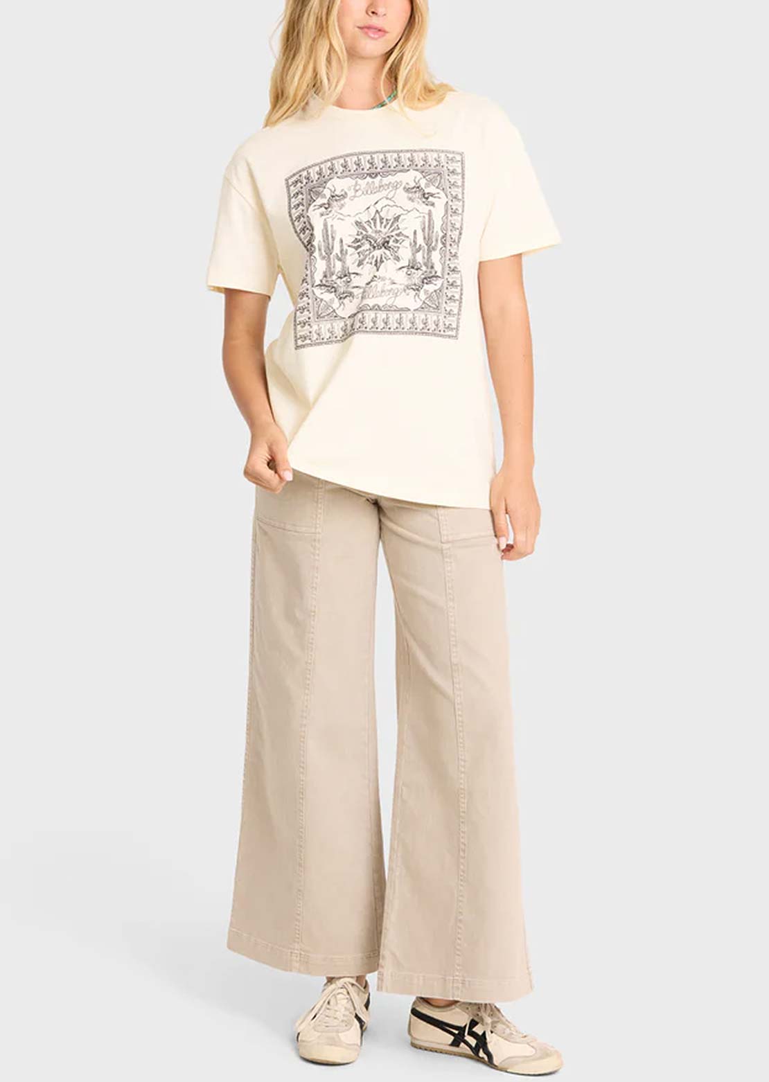 Billabong Women's Heading West T-Shirt White Cap
