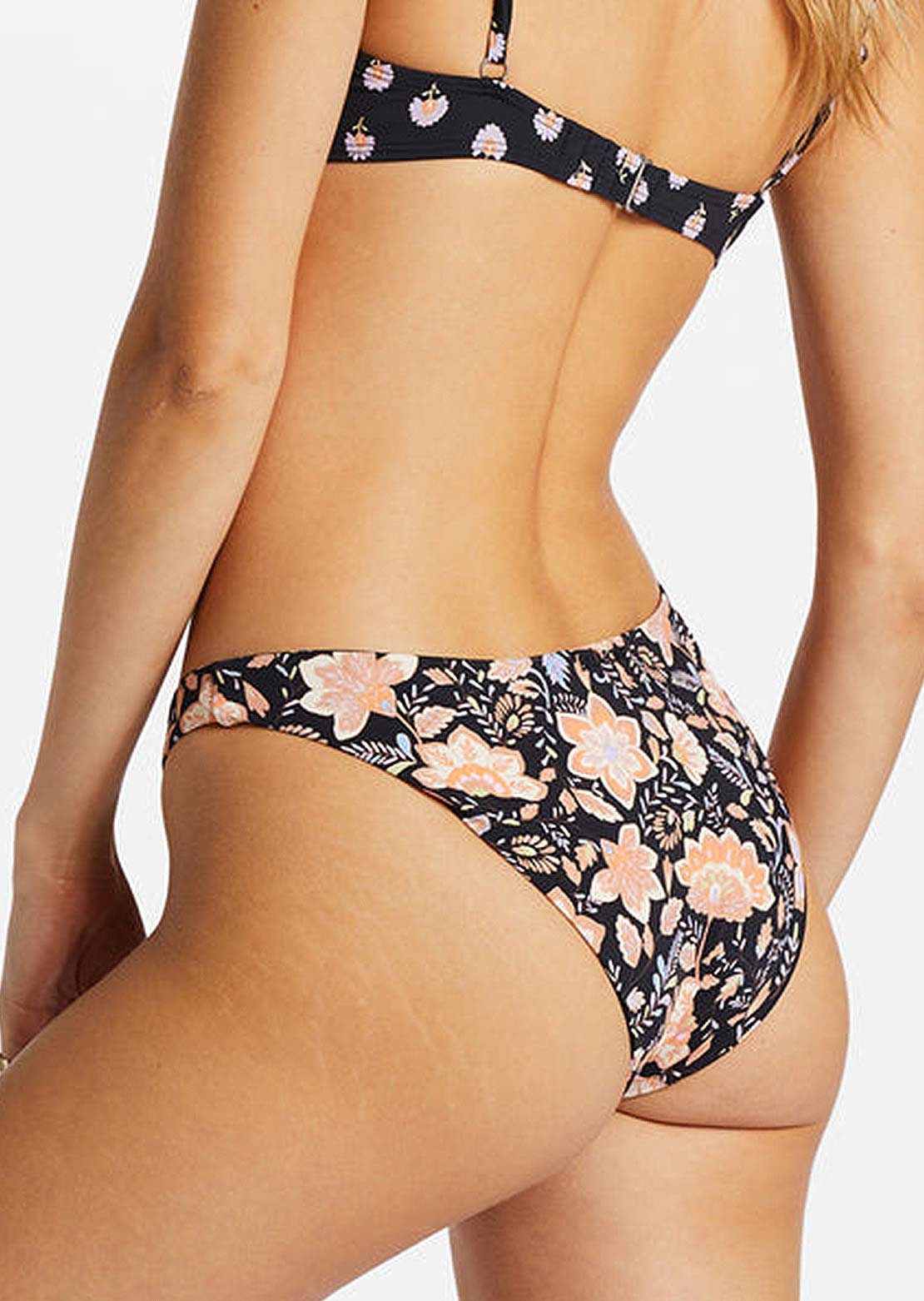 Billabong Women's Hide Away Hippie Rev Tropic Bikini Bottom Black Pebble