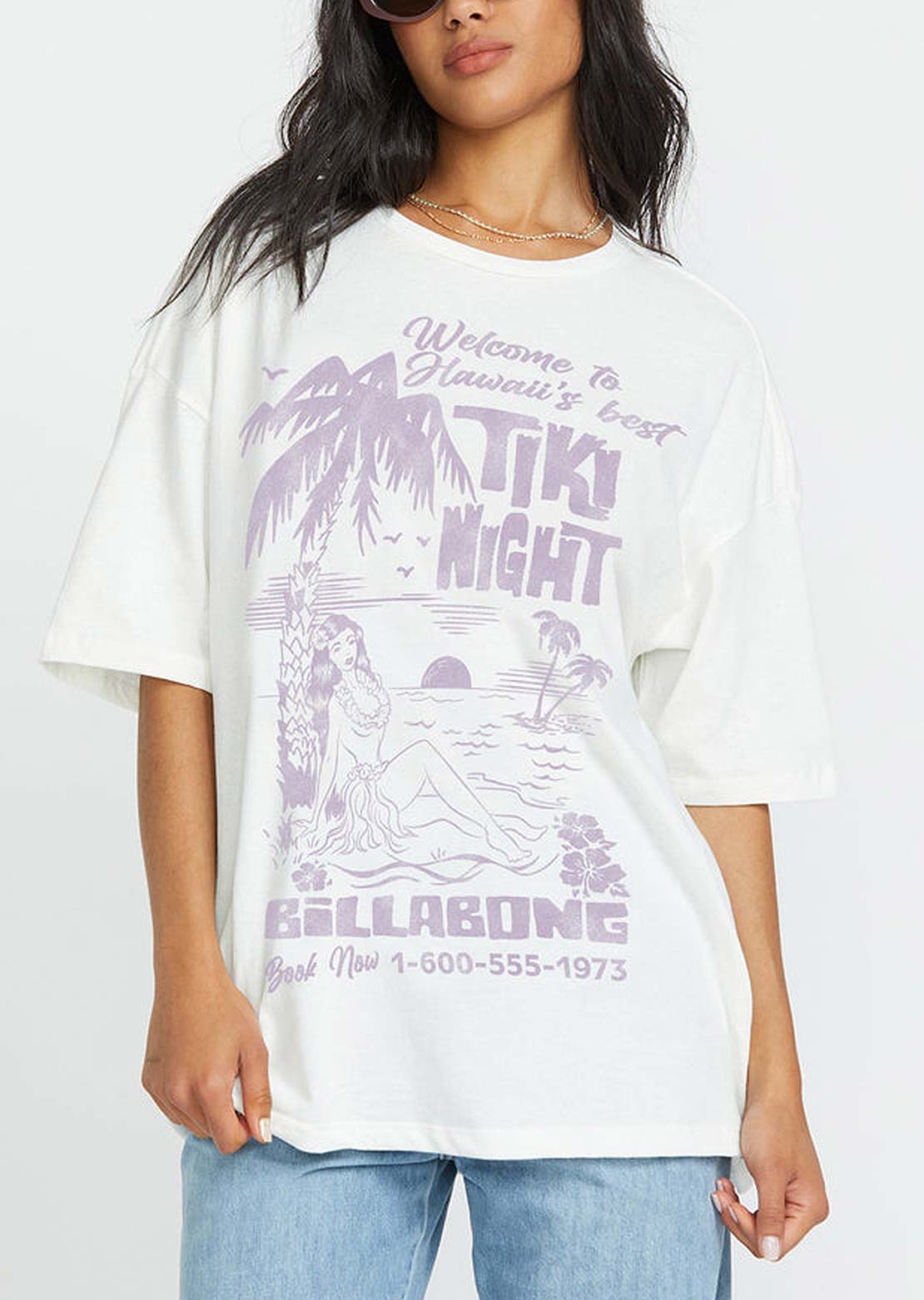 Billabong Women&#39;s High On Life T-Shirt Salt Crystal