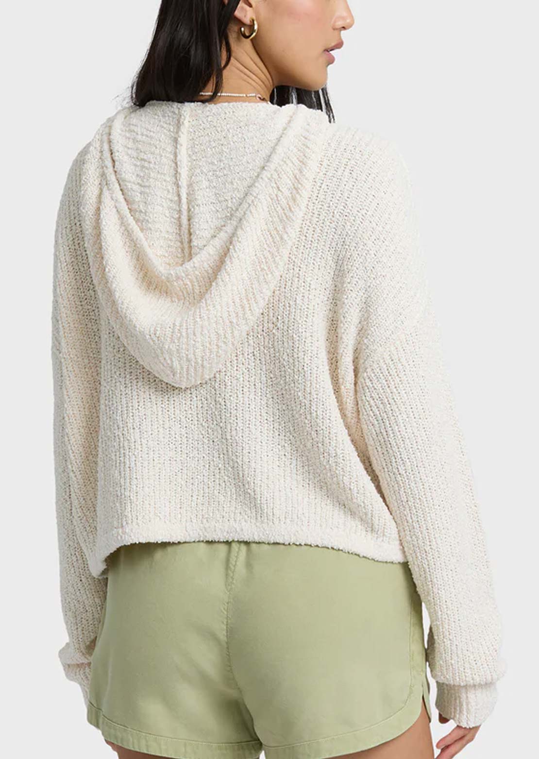 Billabong Women's Hot Beachin Hooded Sweater White Cap