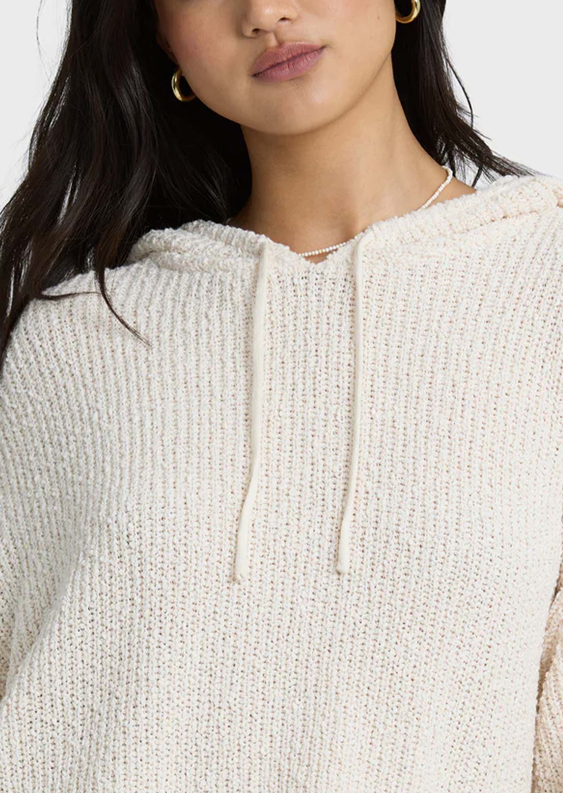 Billabong Women's Hot Beachin Hooded Sweater White Cap
