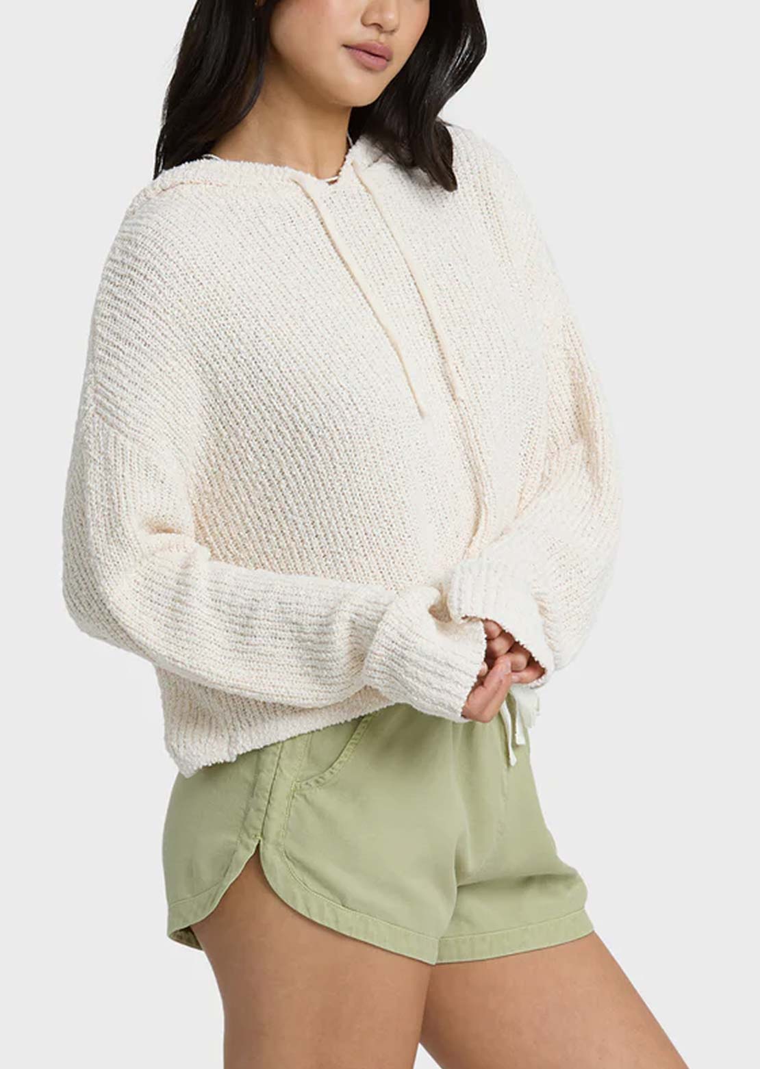 Billabong Women's Hot Beachin Hooded Sweater White Cap