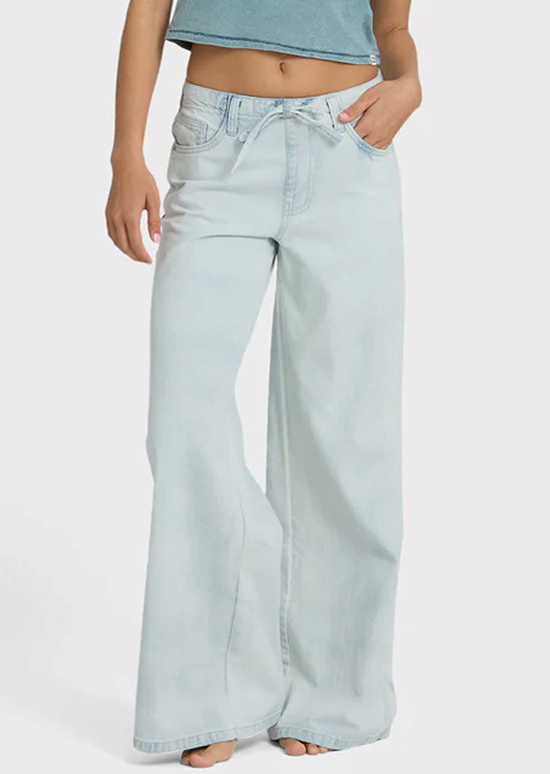 Billabong Women's Jade Saltwashed Elastic Pants Blue Mist