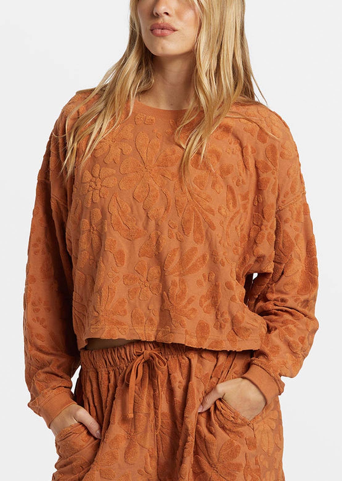 Billabong Women's Loosen Up Crew Fleece Toffee