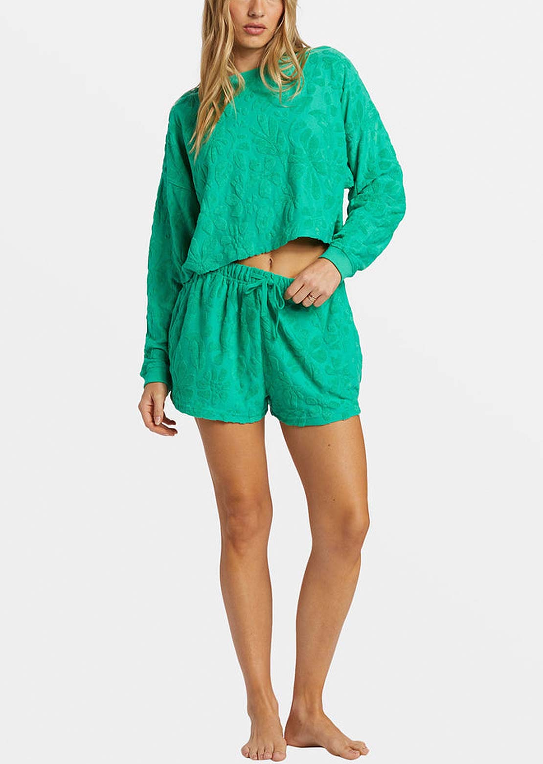 Billabong Women's Loosen Up Crew Fleece Tropical Green