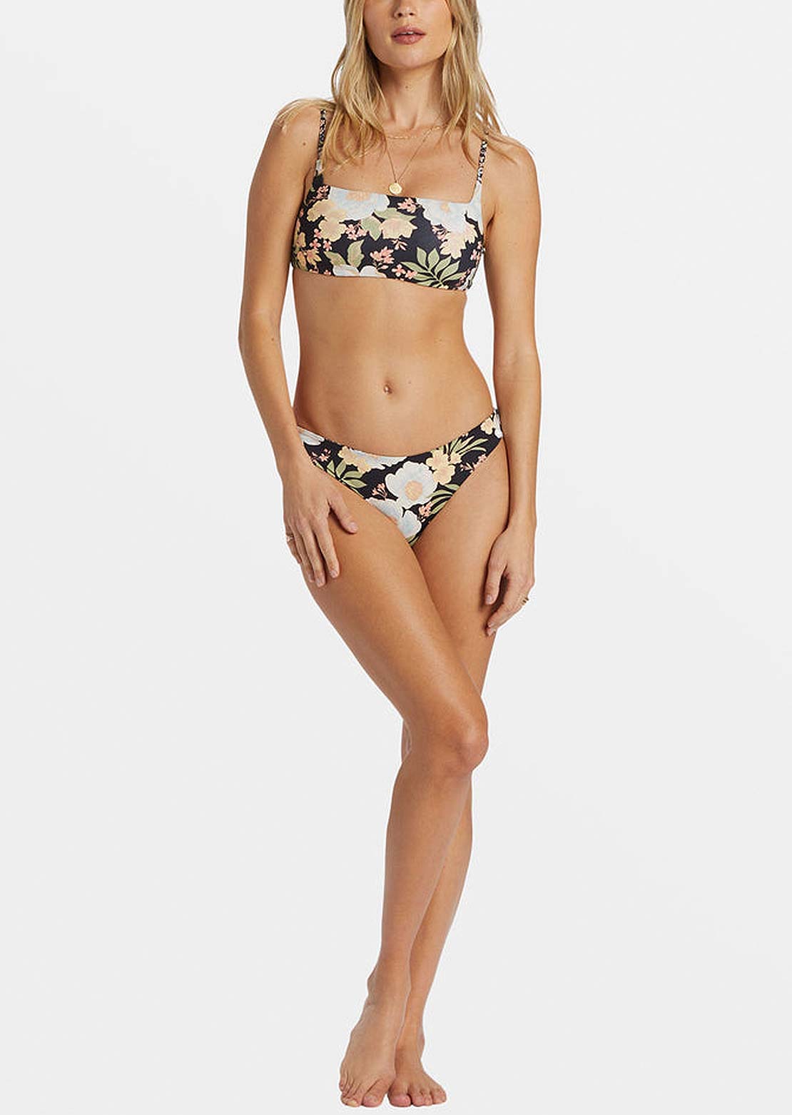 Billabong Women's Lost Cove Rev Zoe Crop Bikini Top Multi