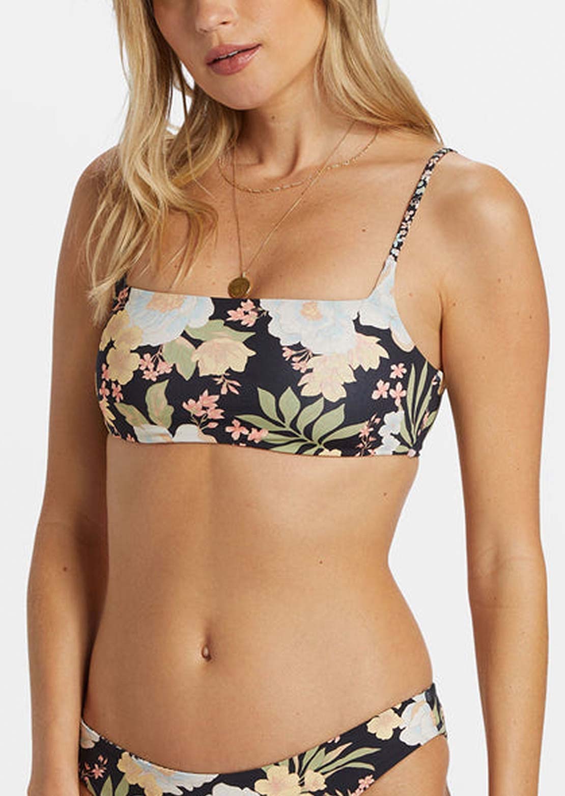 Billabong Women's Lost Cove Rev Zoe Crop Bikini Top Multi