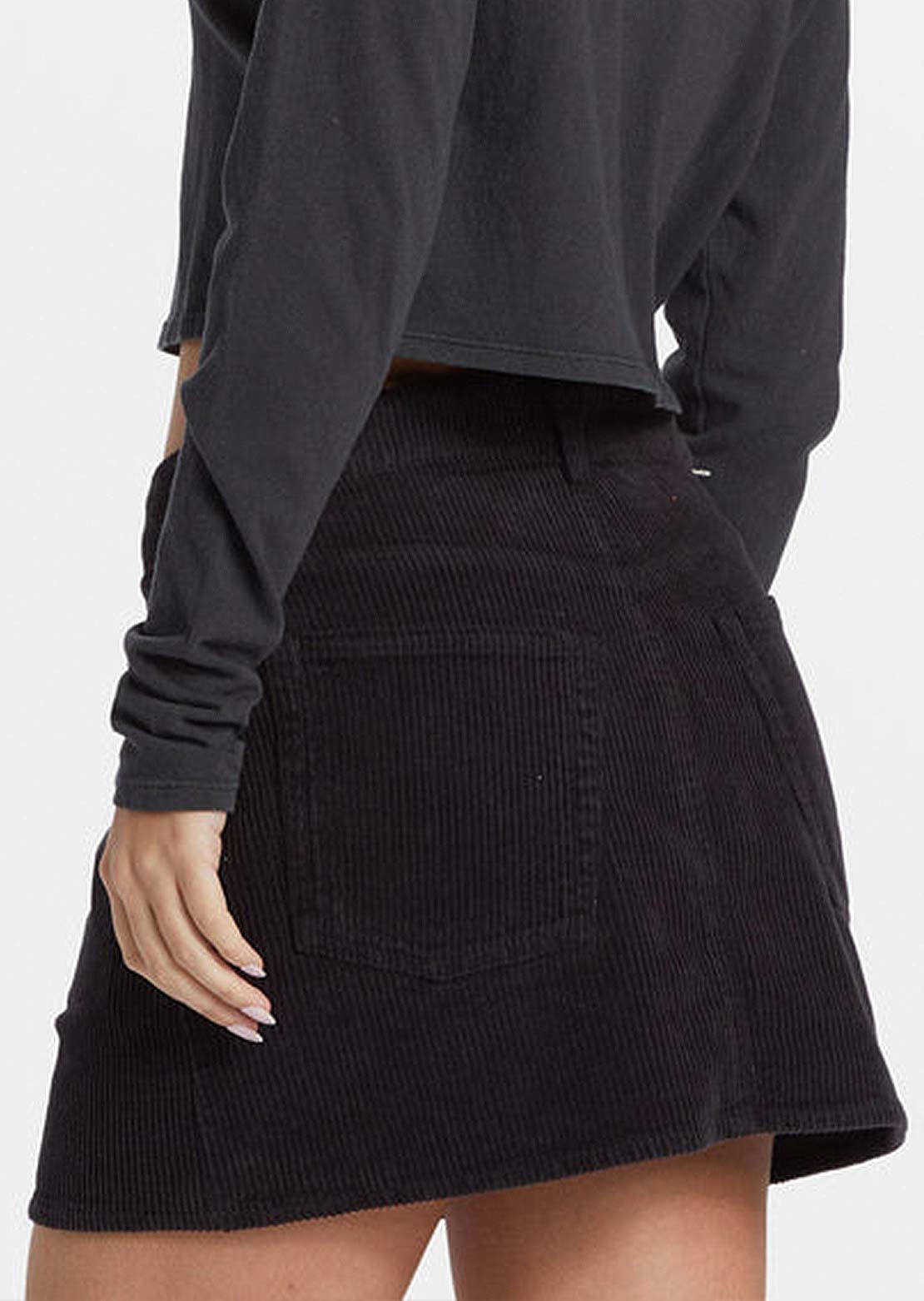 Billabong Women's Marina Cord Skirt Black Pebble
