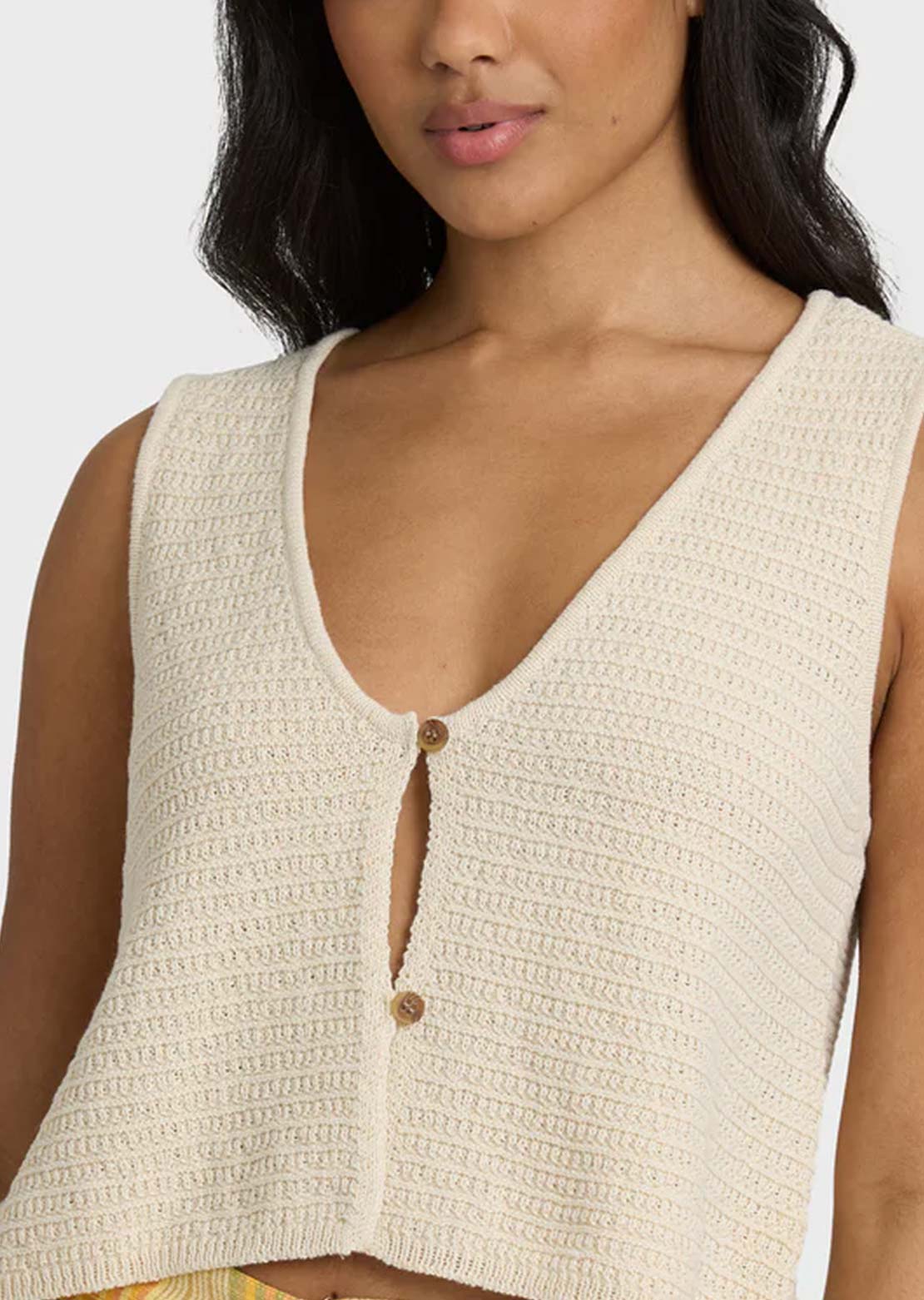 Billabong Women's Need Now Sweater Tank White Cap