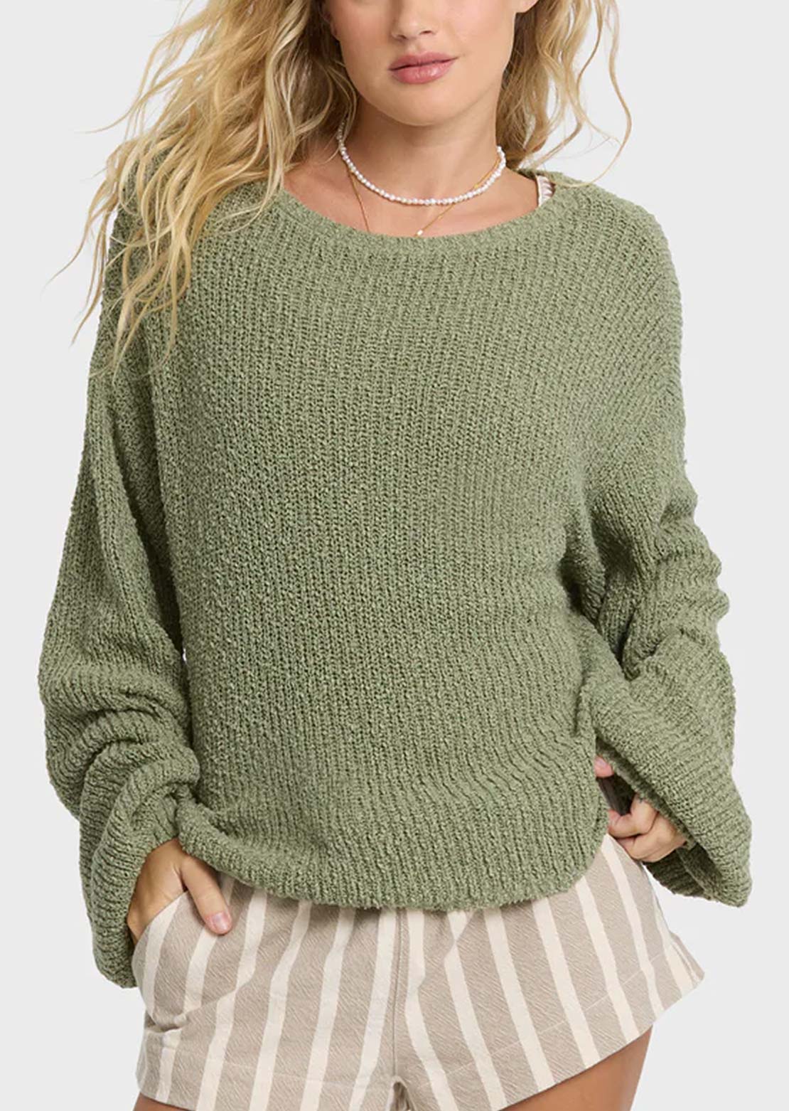 Billabong Women's Open Air Sweater Army Green