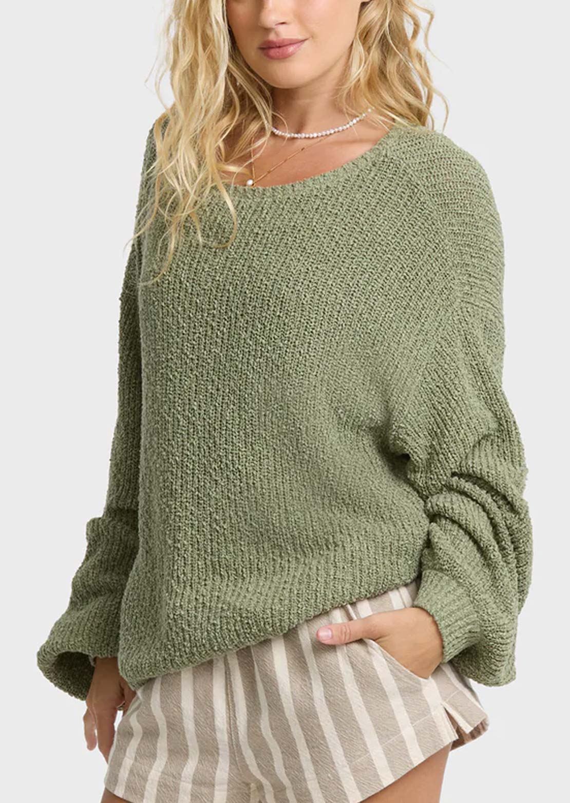 Billabong Women's Open Air Sweater Army Green
