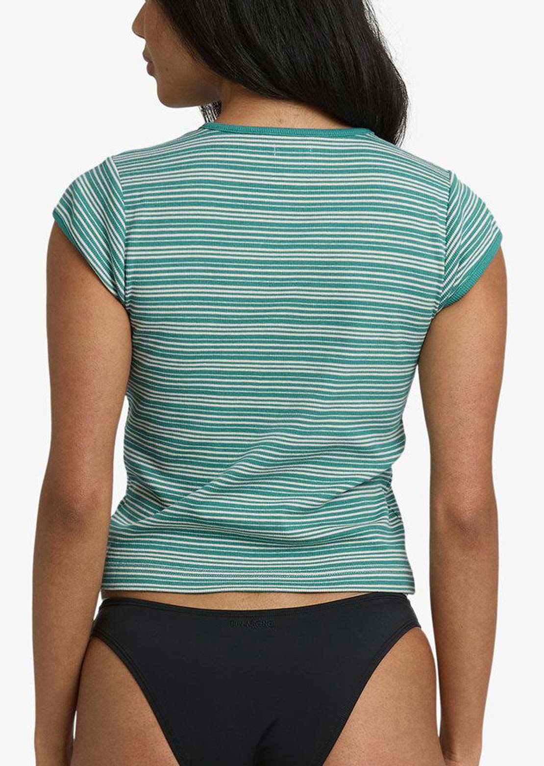 Billabong Women's Oslo Knit T-Shirt Bay Blue