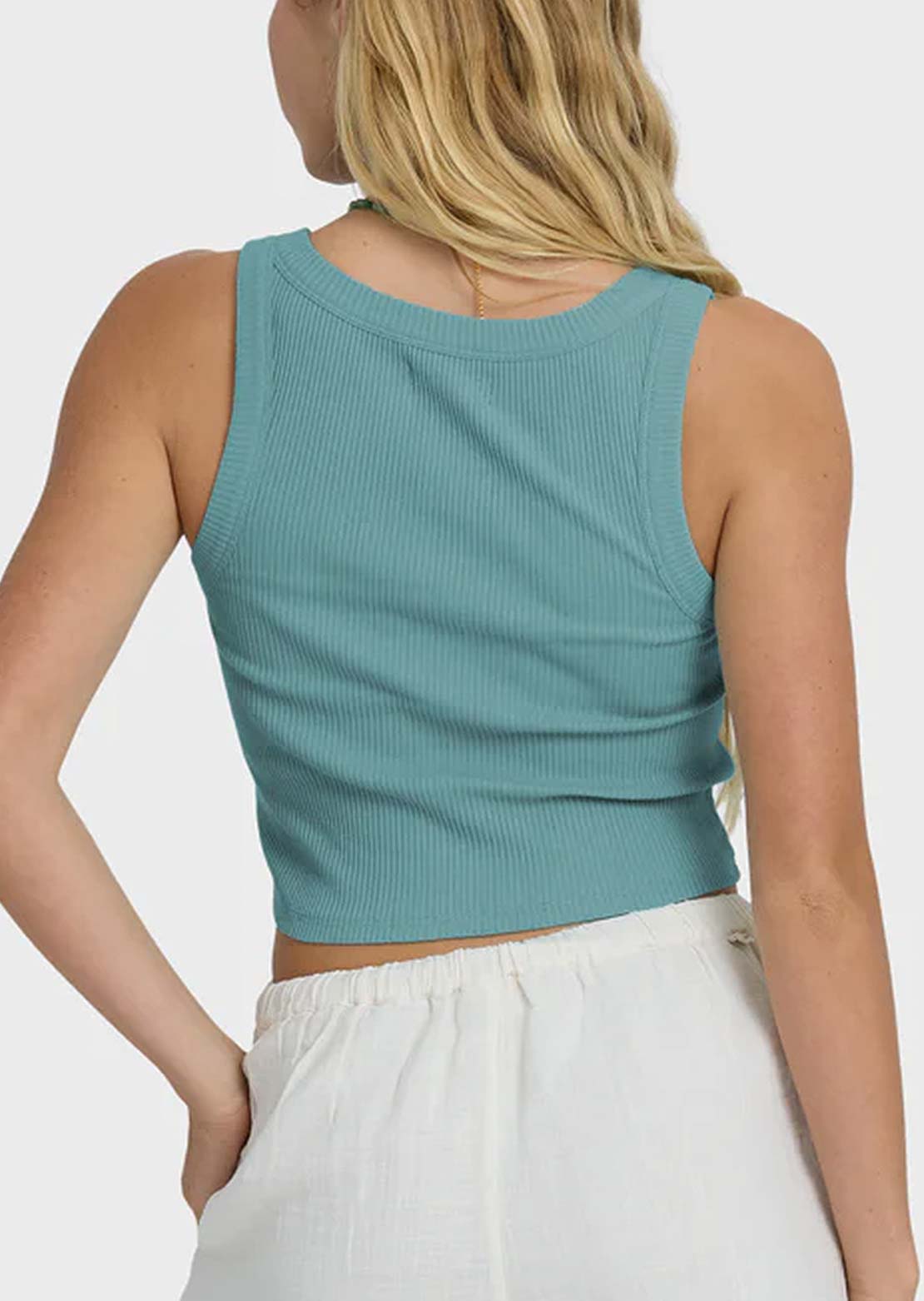 Billabong Women's Rerun Knit T-Shirt Blue Mist