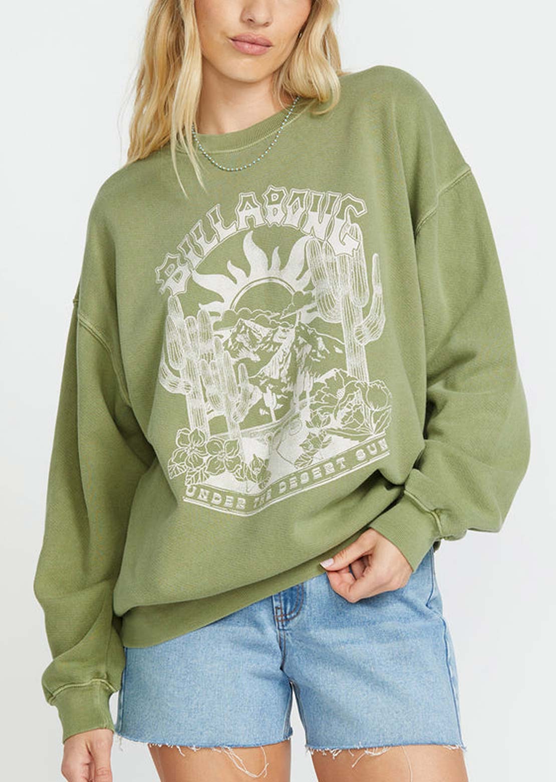 Billabong Women&#39;s Ride In Crew Fleece Avocado