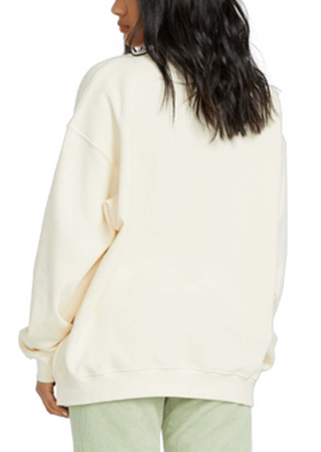 Billabong Women&#39;s Ride In Crew Fleece Whitecap