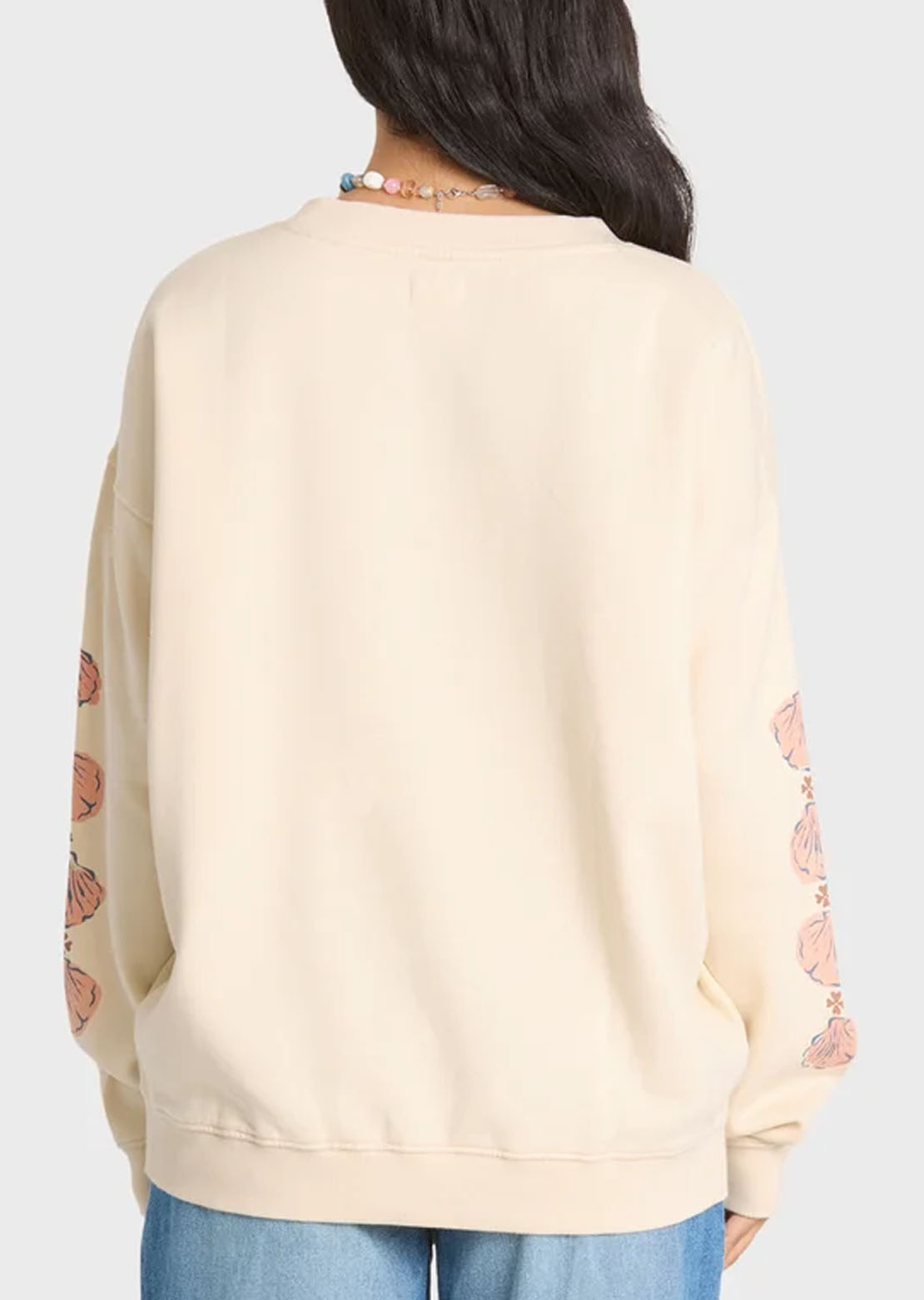 Billabong Women's Ride In Crewneck Fleece White Cap