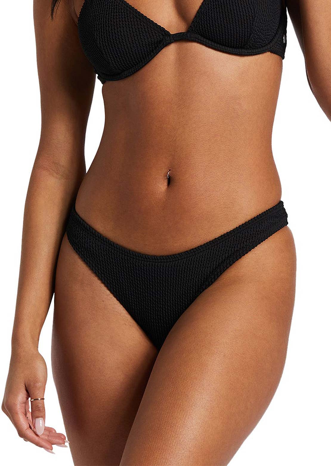 Billabong Women's Summer High Hike Bikini Bottom Black Sands