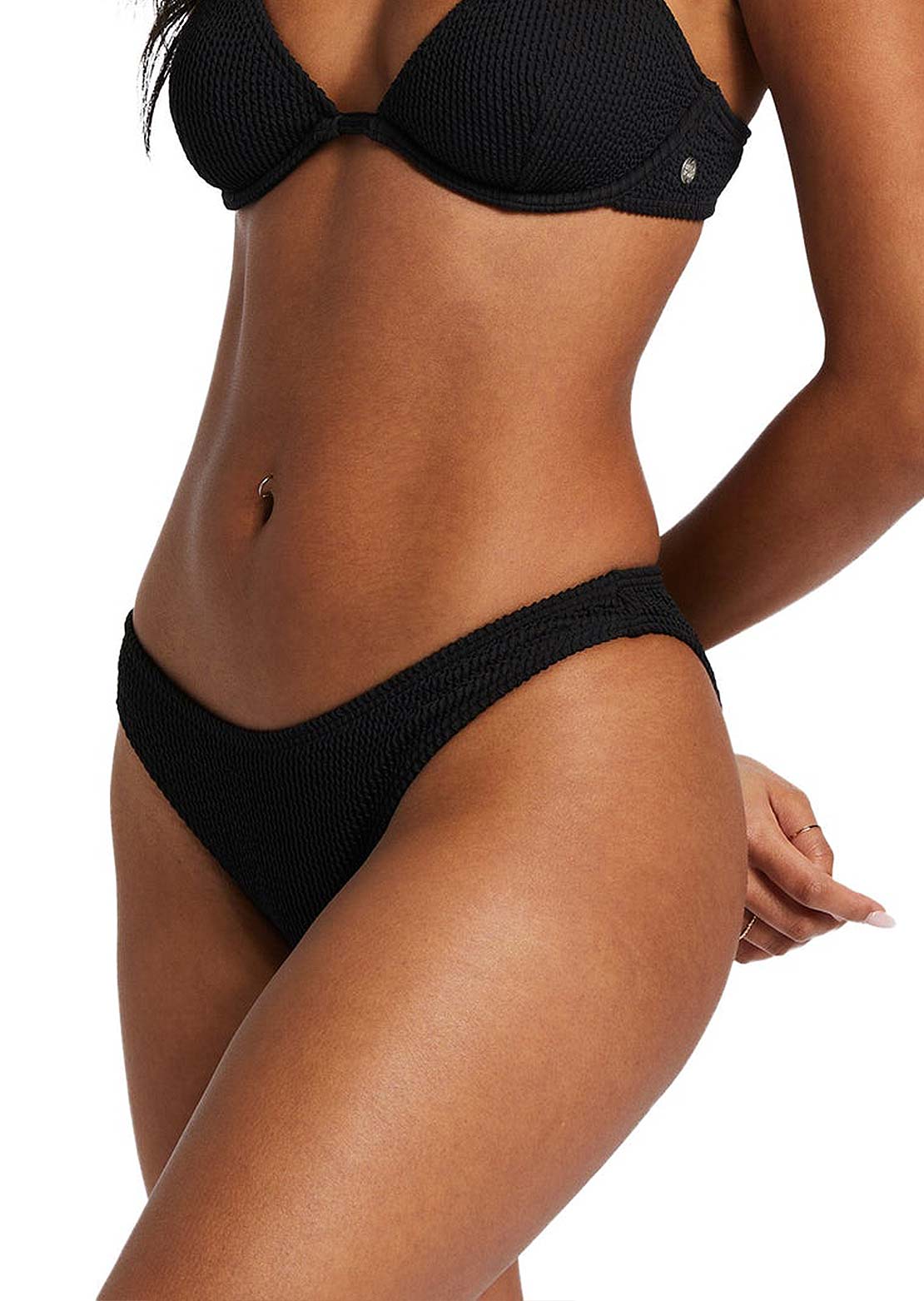 Billabong Women's Summer High Hike Bikini Bottom Black Sands