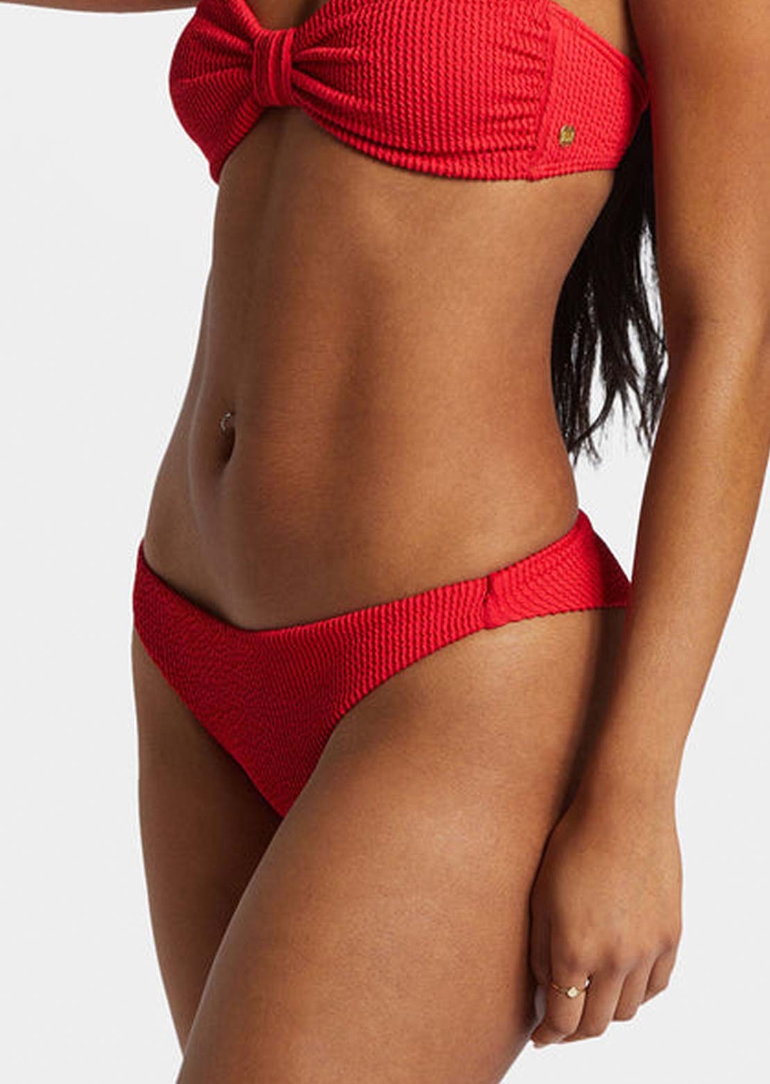 Billabong Women's Summer High Tanga Bikini Bottom Fiesta Red