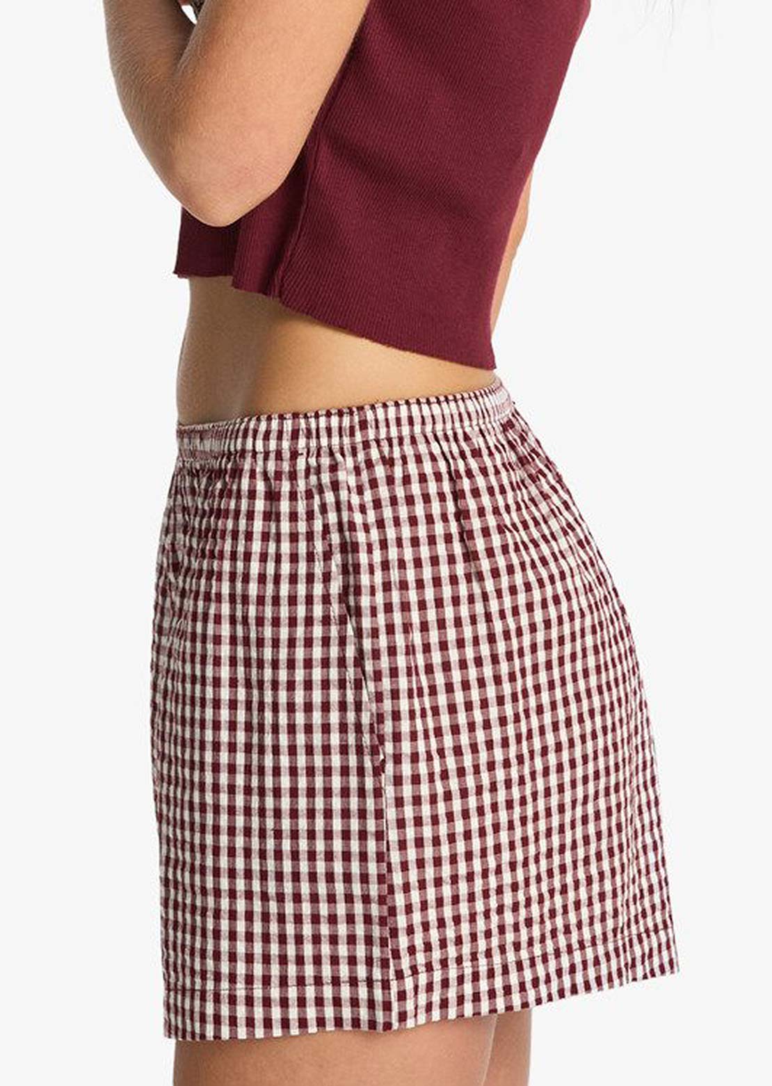 Billabong Women's Sun Fade Printed Shorts Red Dahlia