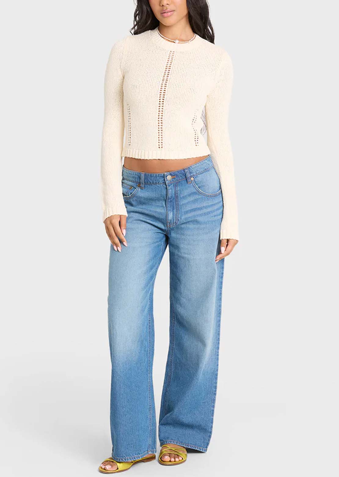 Billabong Women's Sweet Clare Sweater White Cap