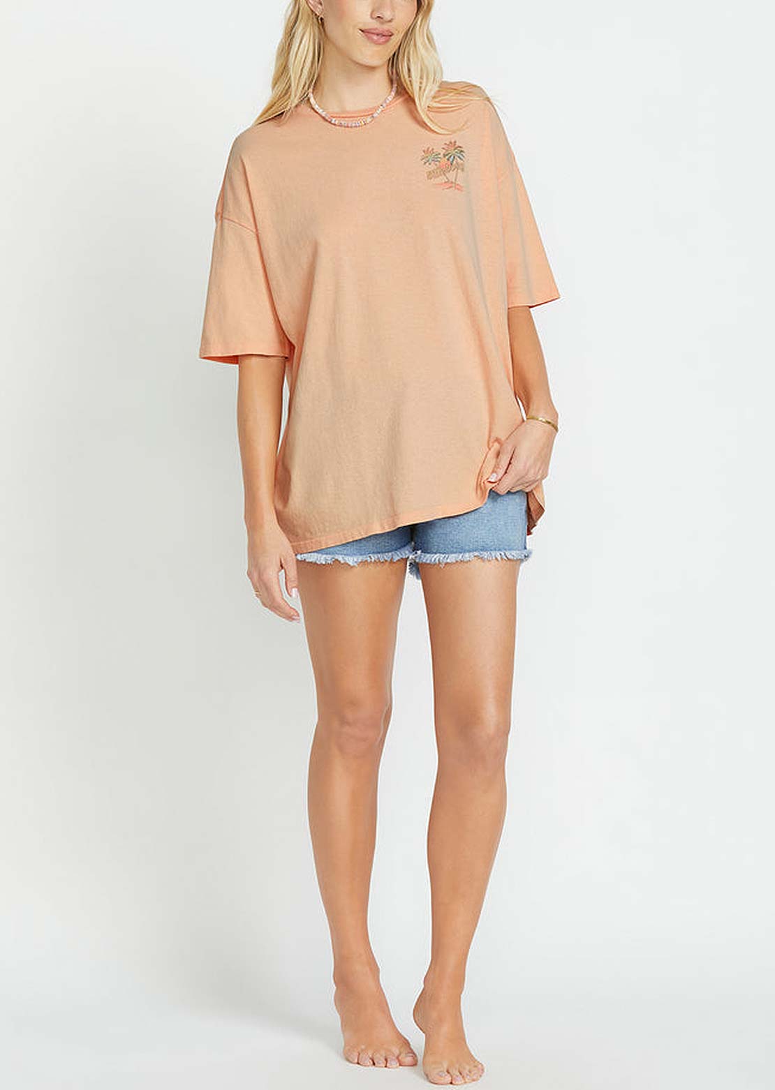 Billabong Women&#39;s Take A Break T-Shirt Soft Peach