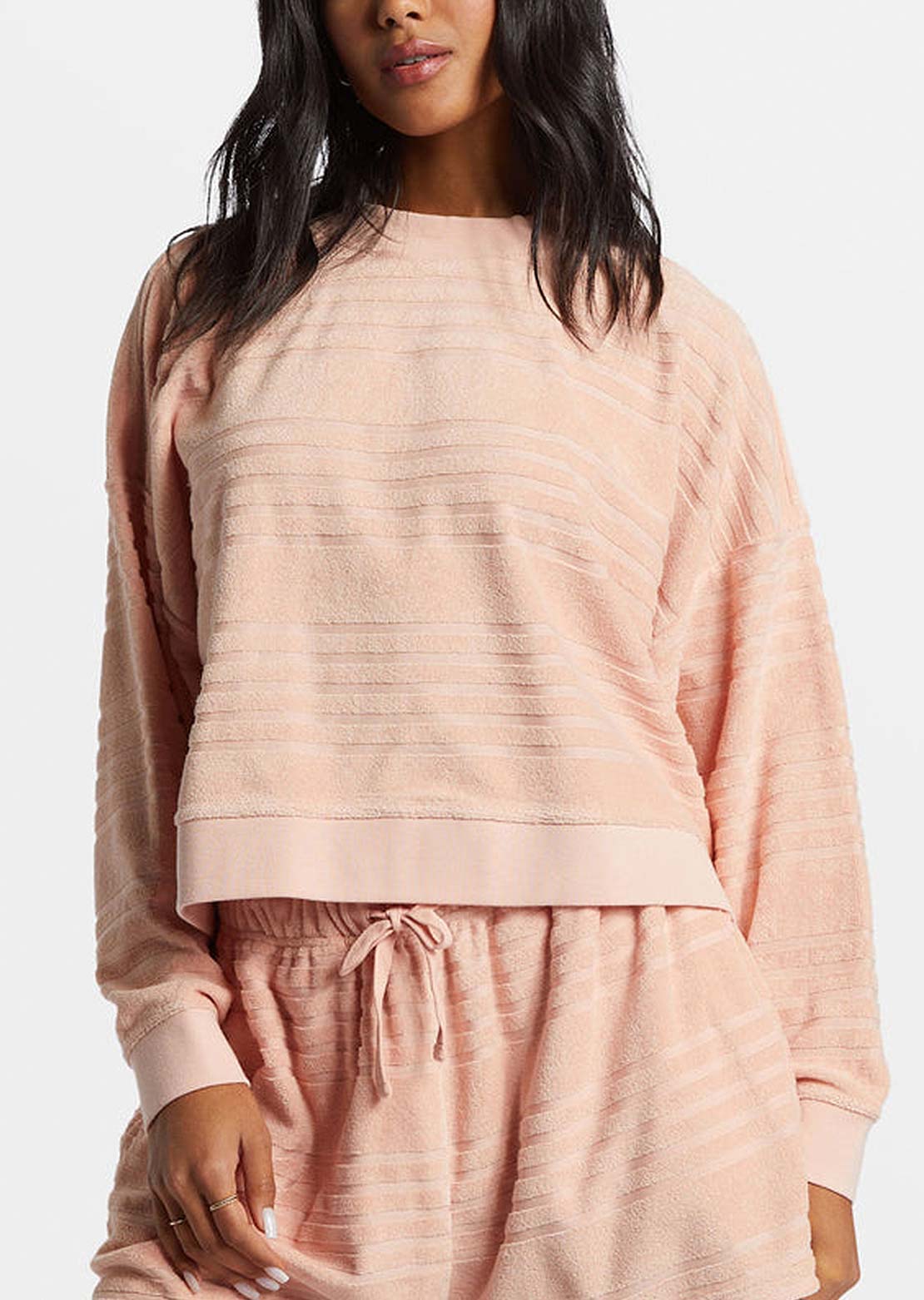 Billabong Women's Tempo Crew Fleece Dusty Peach