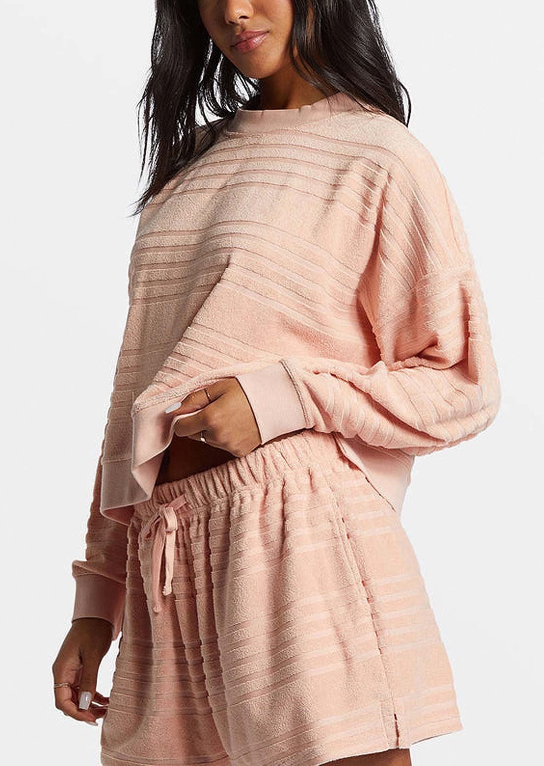 Billabong Women's Tempo Crew Fleece Dusty Peach